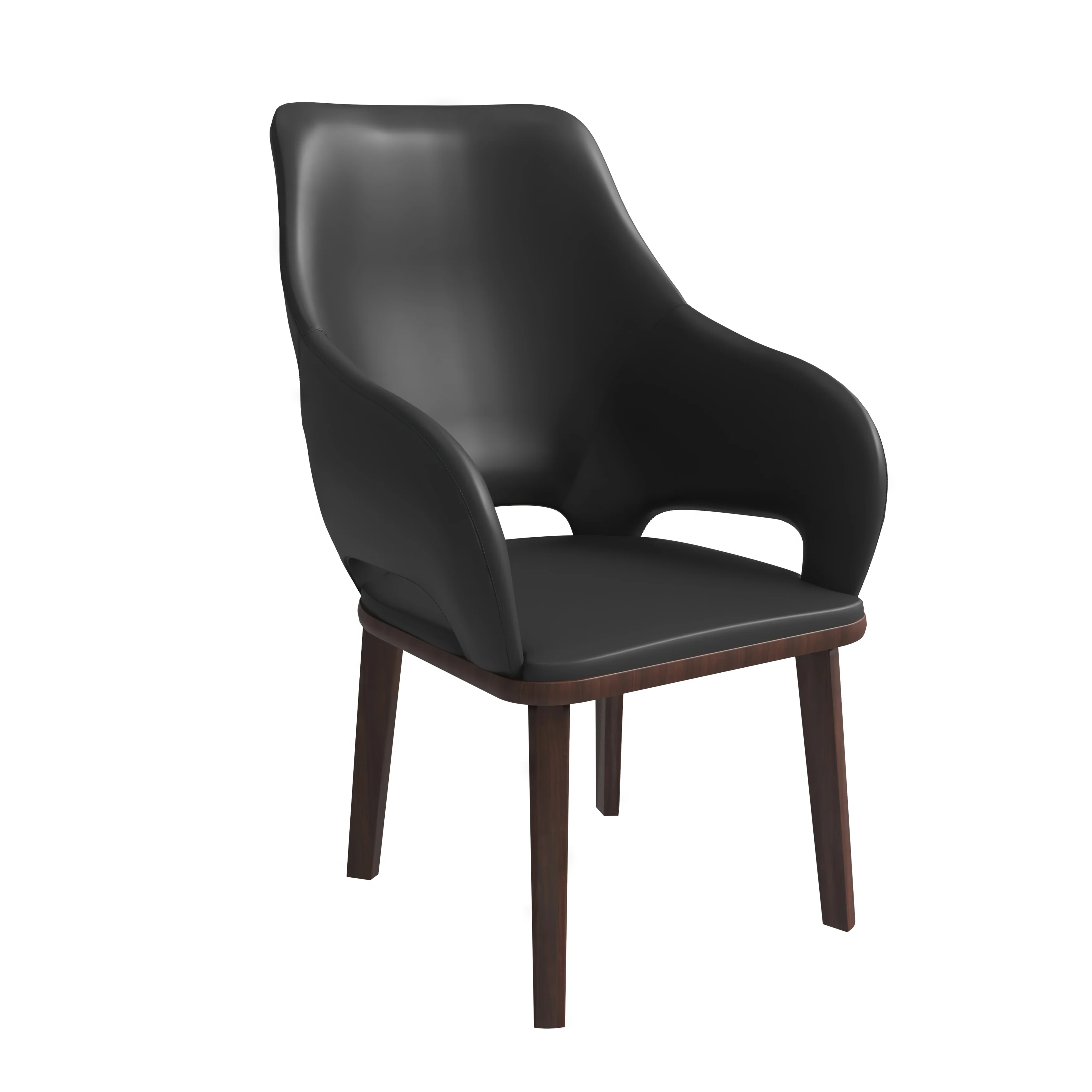 Vivara Collection Modern Dining Chair in Dark Grey