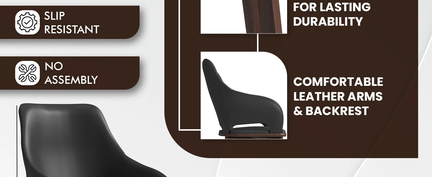 Vivara Collection Modern Dining Chair in Dark Grey Set of 2