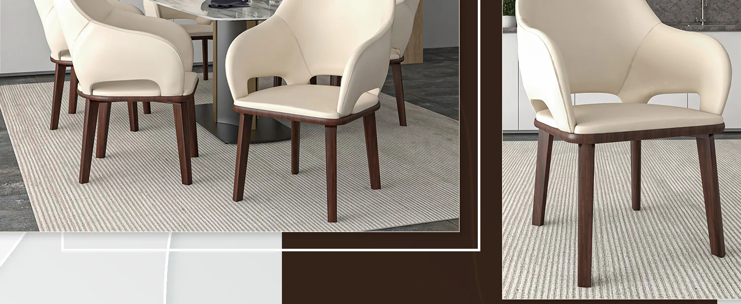 Vivara Collection Modern Dining Chair in Light Troupe