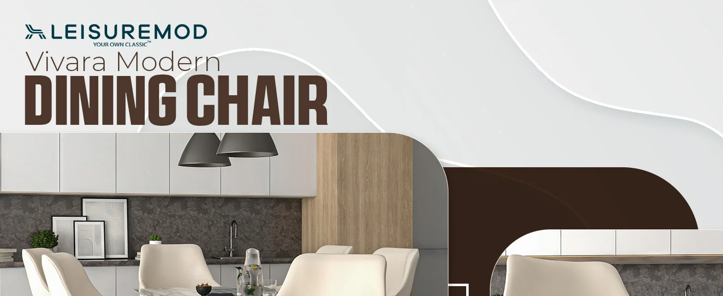 Vivara Collection Modern Dining Chair in Light Taupe Set of 2