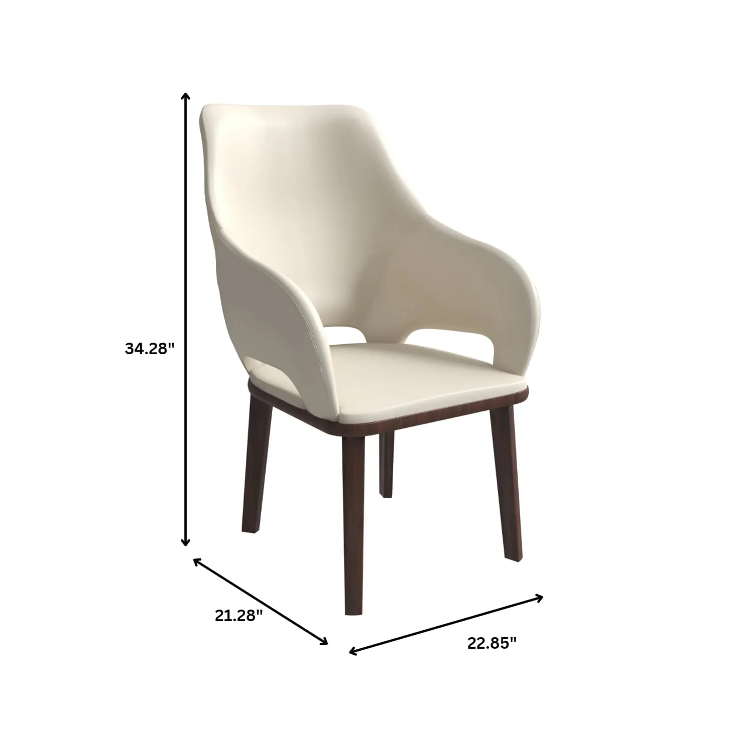 Vivara Collection Modern Dining Chair in Light Taupe Set of 4