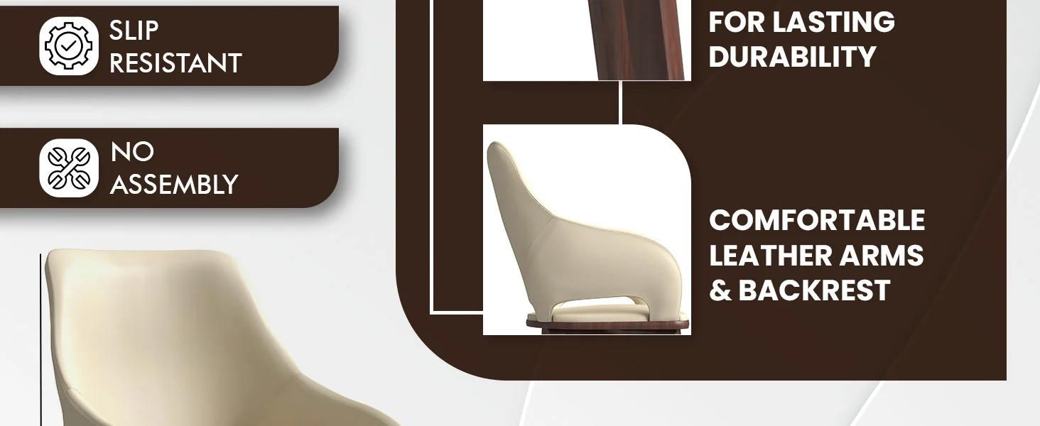 Vivara Collection Modern Dining Chair in Off White