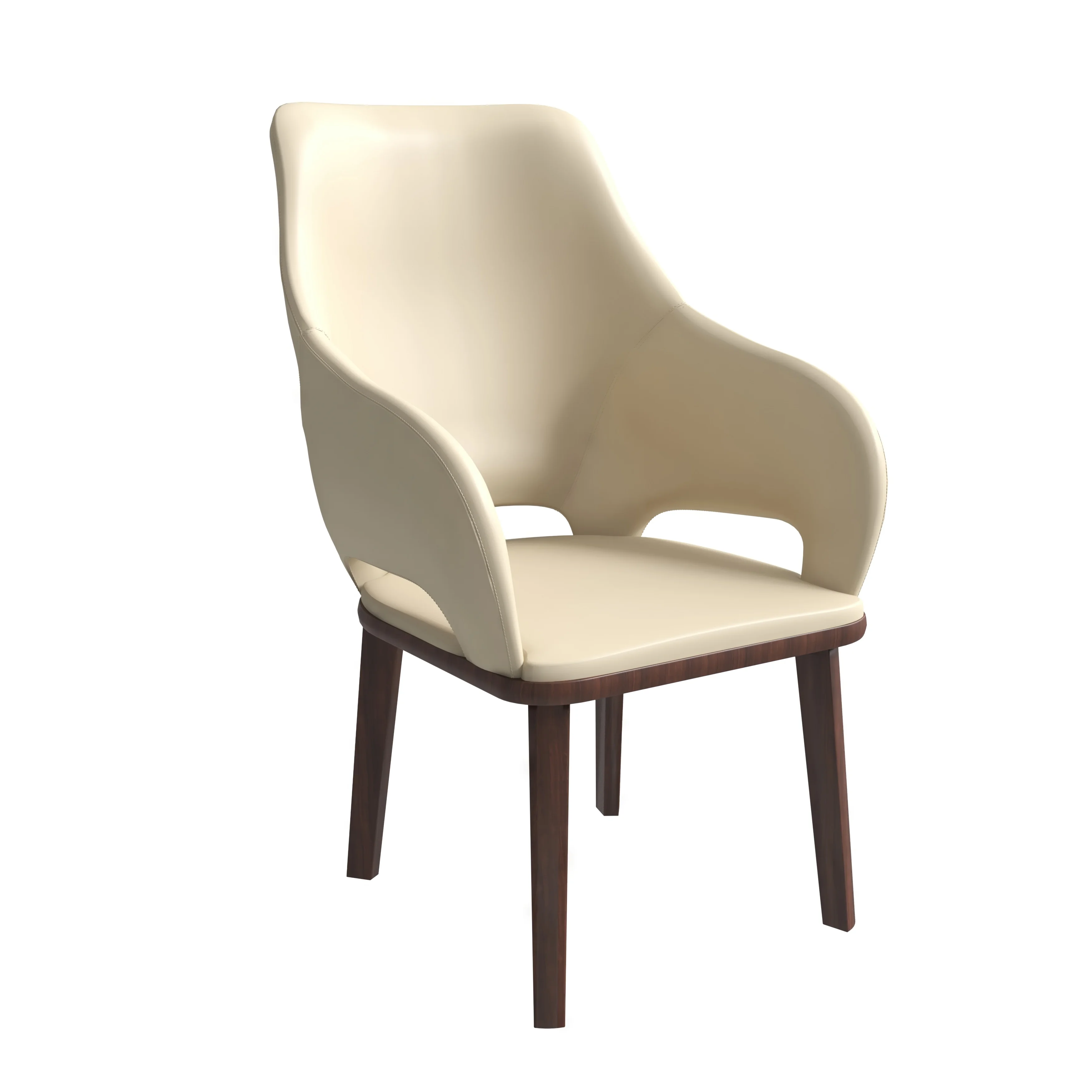 Vivara Collection Modern Dining Chair in Off White