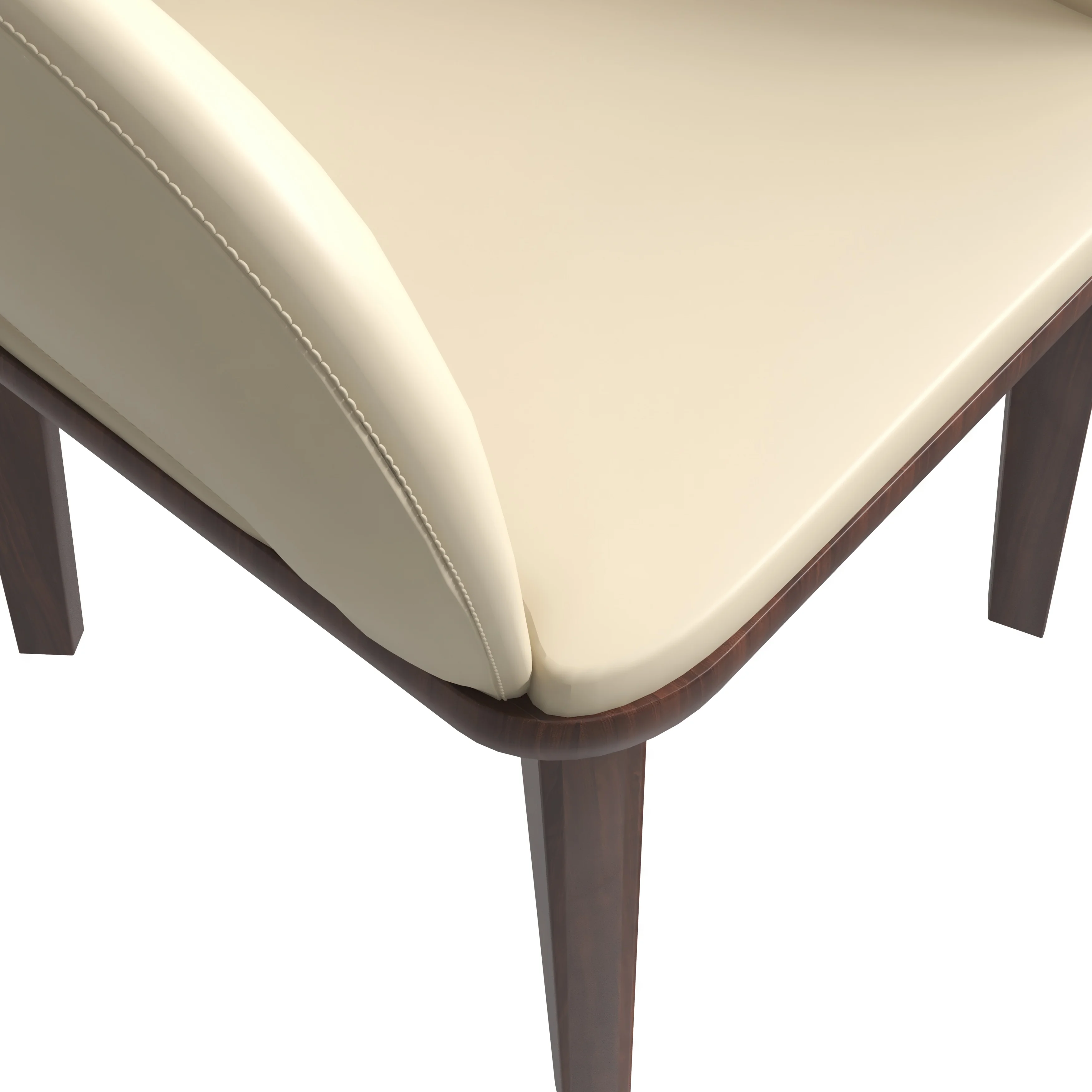 Vivara Collection Modern Dining Chair in Off White