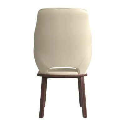 Vivara Collection Modern Dining Chair in Off White Set of 4