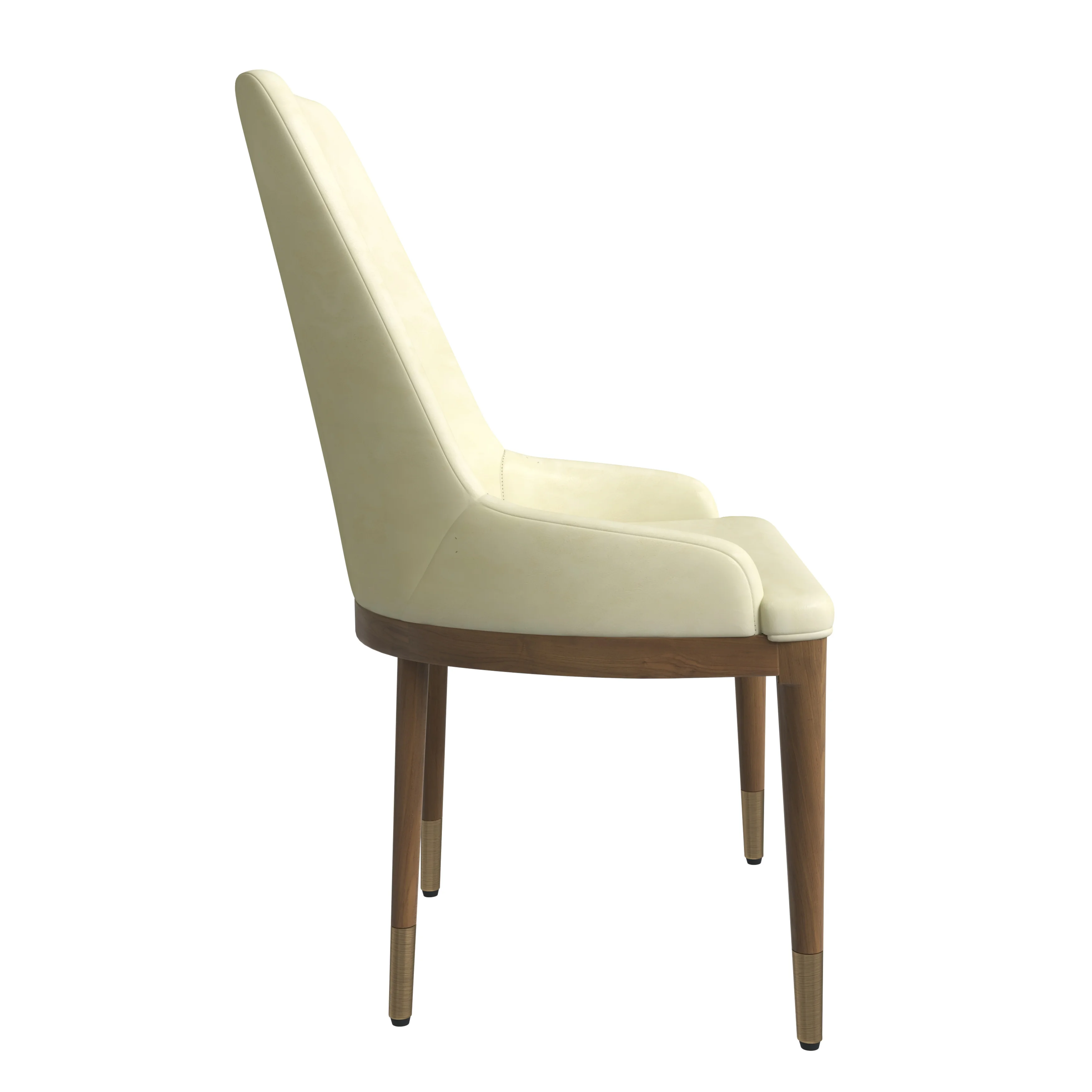 Viva Collection Modern Wooden Dining Chair in Cream Set of 2