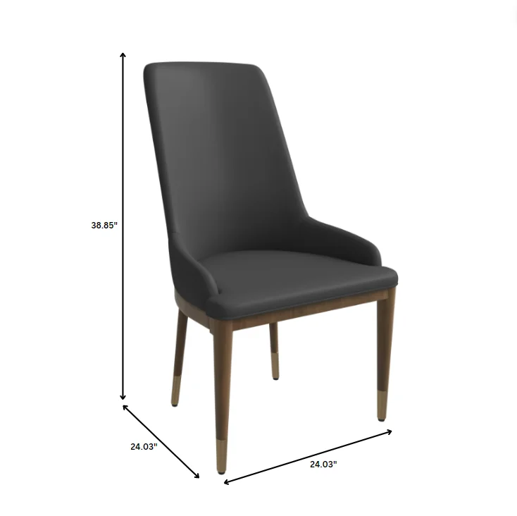 Viva Collection Modern Wooden Dining Chair in Dark Grey