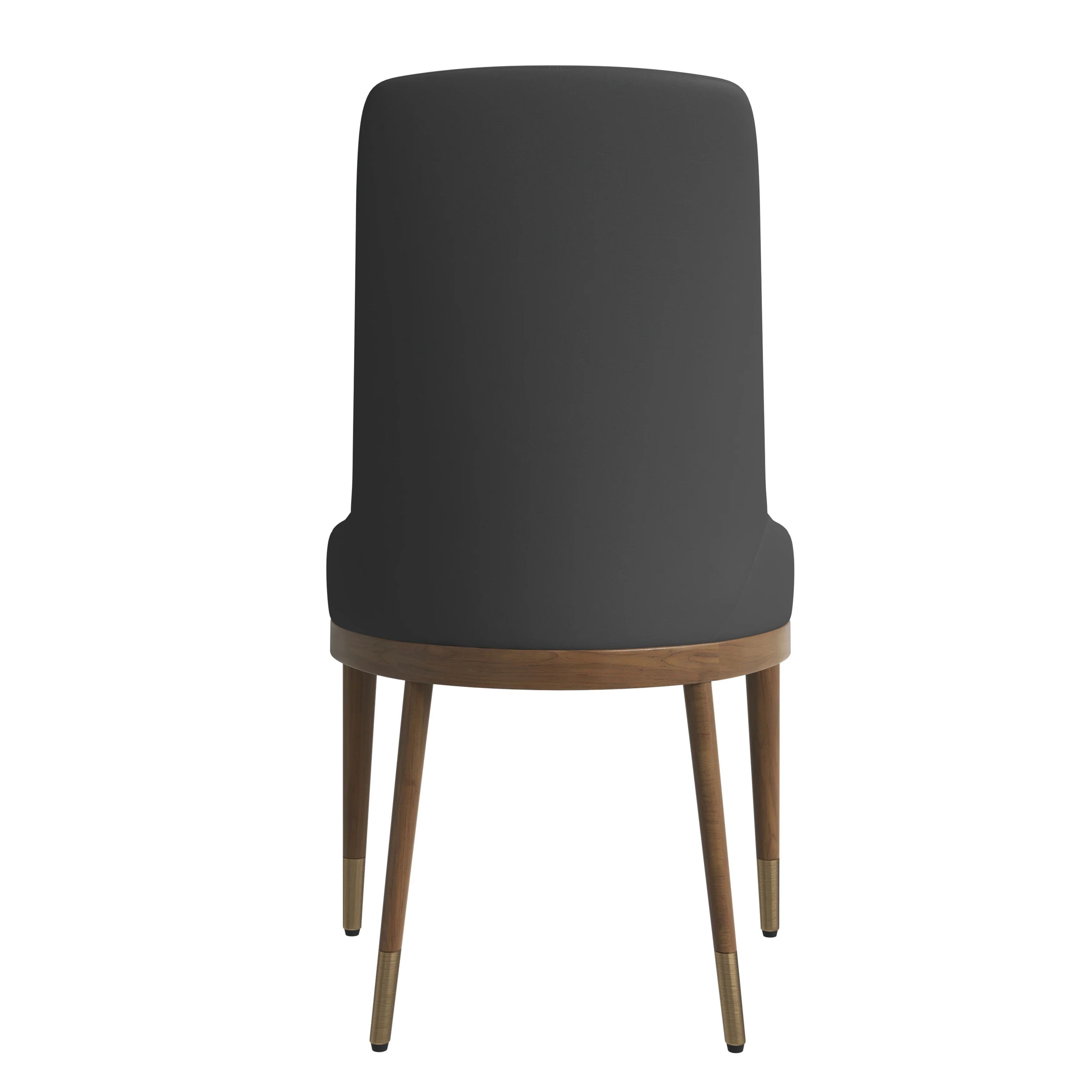 Viva Collection Modern Wooden Dining Chair in Dark Grey Set of 4