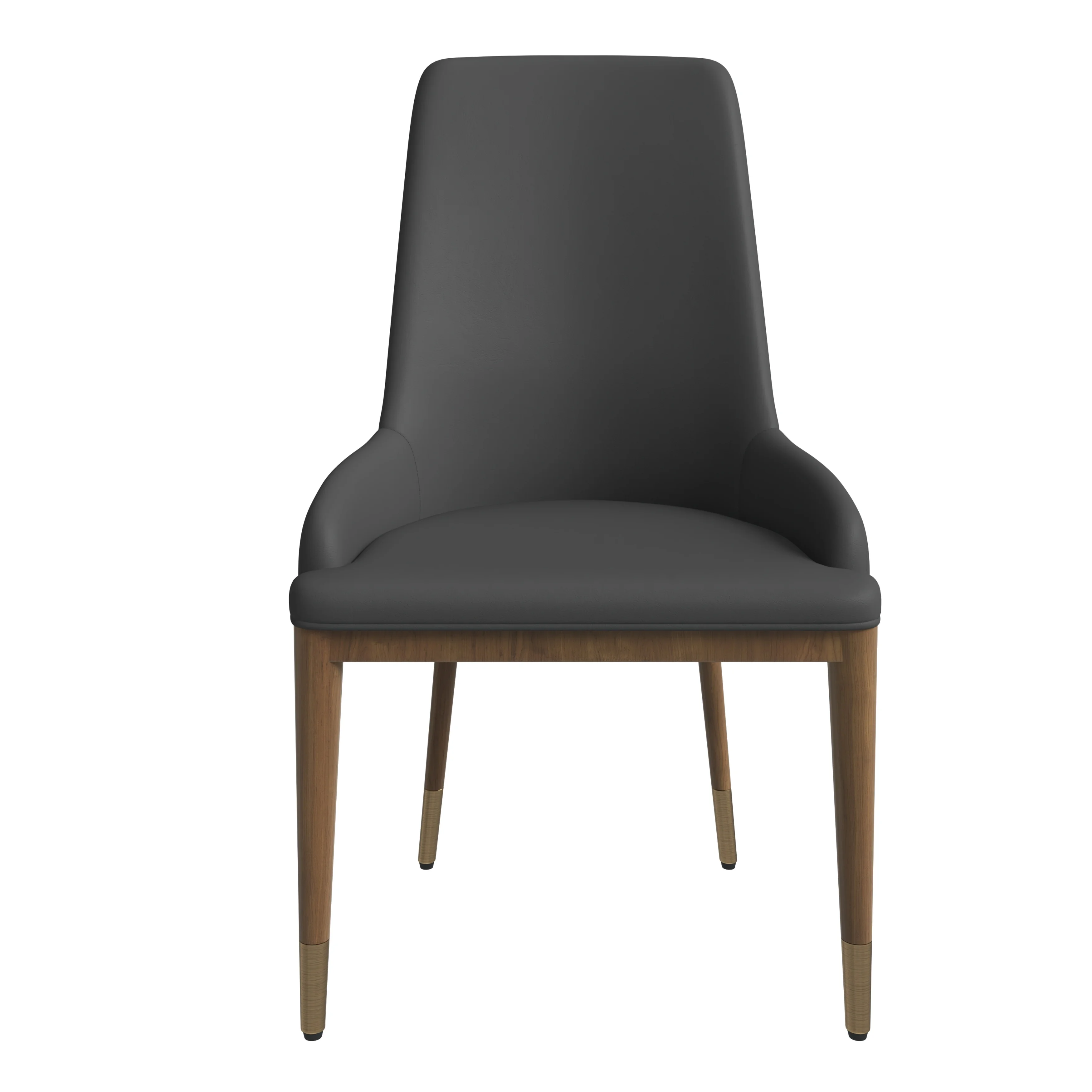 Viva Collection Modern Wooden Dining Chair in Dark Grey Set of 4
