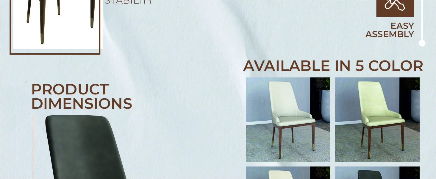 Viva Collection Modern Wooden Dining Chair in Mocha Brown