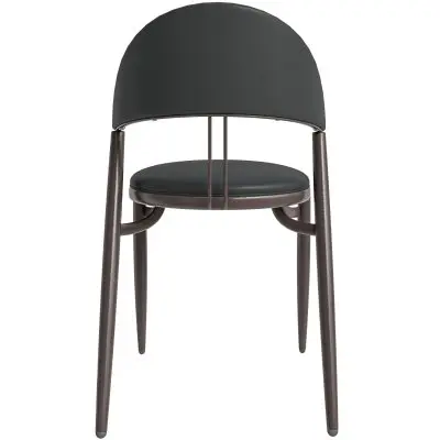 Venice Collection Modern Dining Chair In Black set of 2 in Black