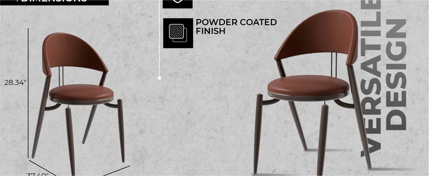 Venice Collection Modern Dining Chair In Dark Brown