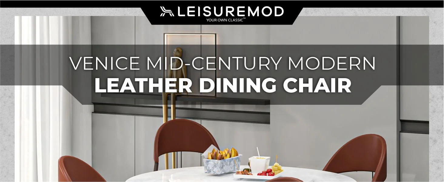 Venice Collection Modern Dining Chair In Black set of 4 in Dark Brown