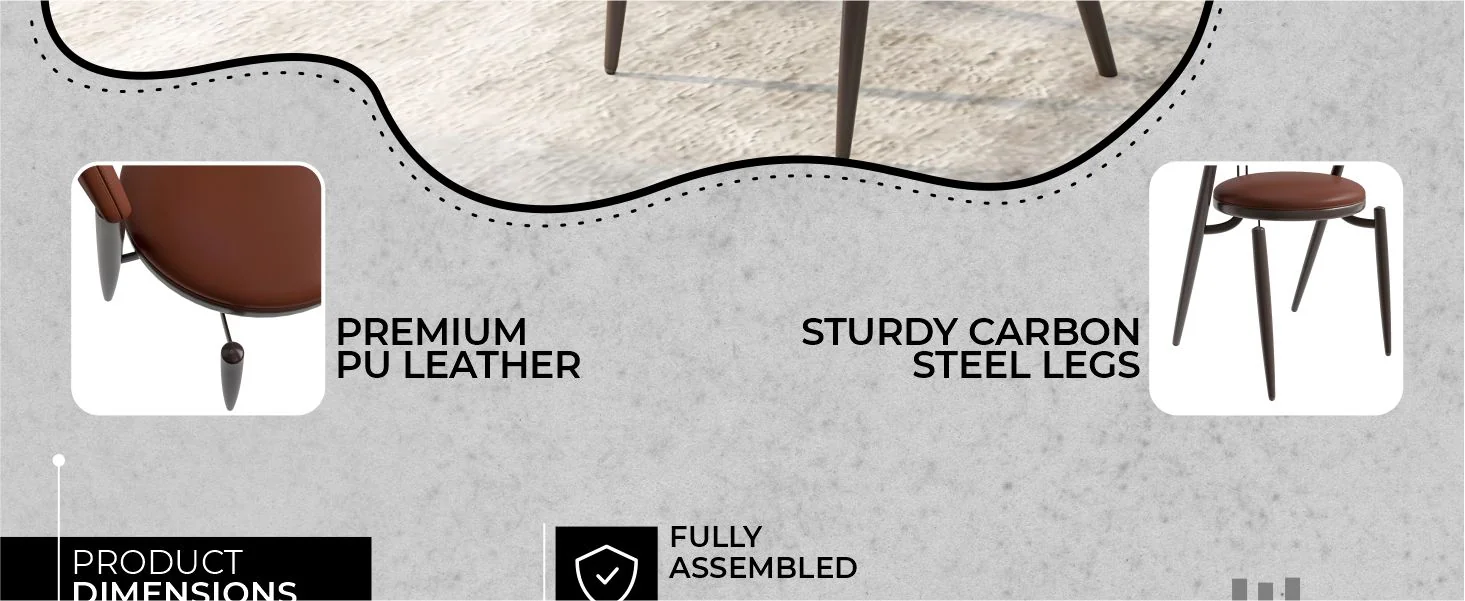 Venice Collection Modern Dining Chair In Black set of 4 in Dark Brown