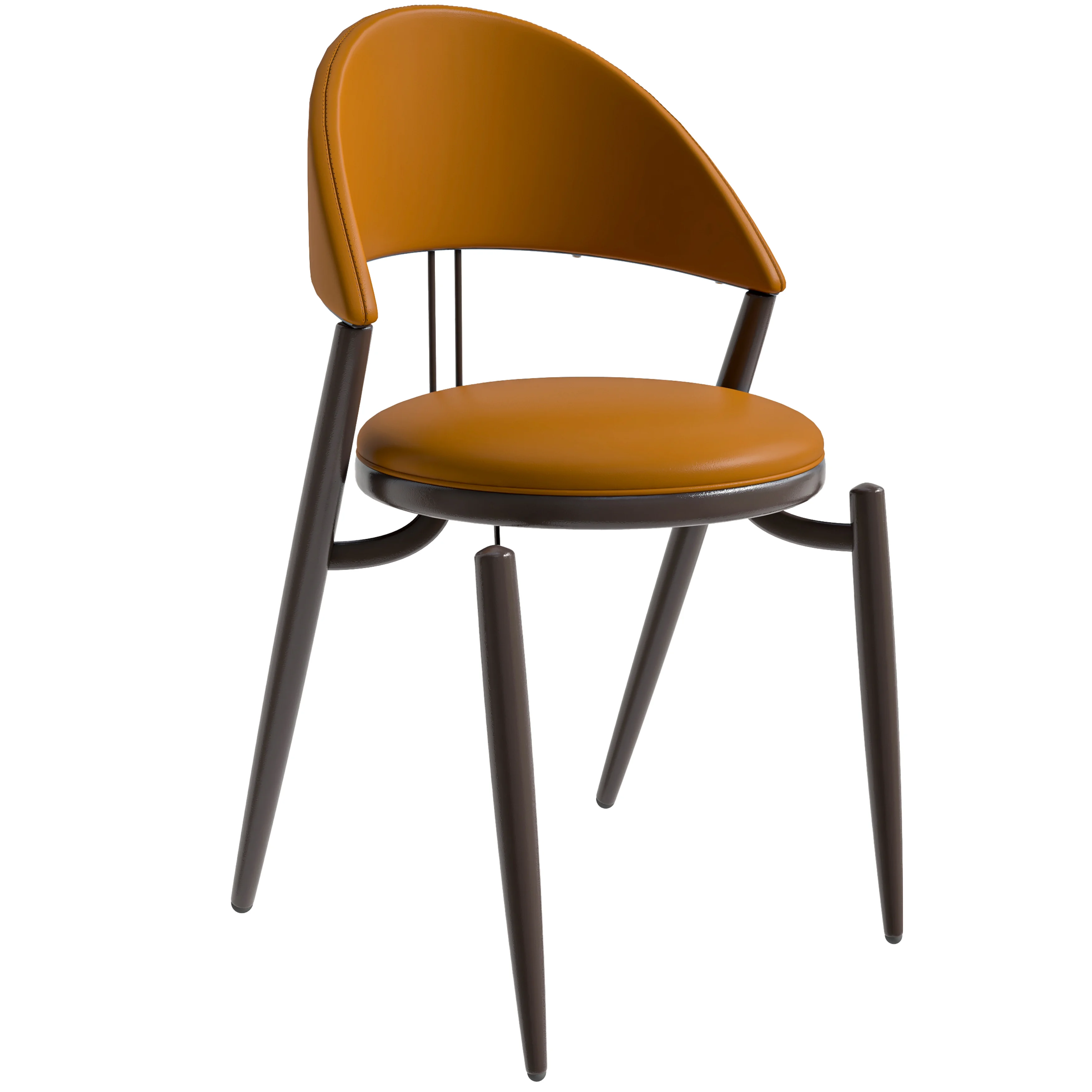 Venice Collection Modern Dining Chair In Light Brown
