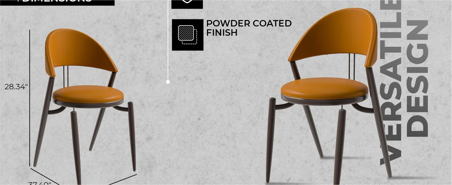 Venice Collection Modern Dining Chair In Black set of 2 in Light Brown