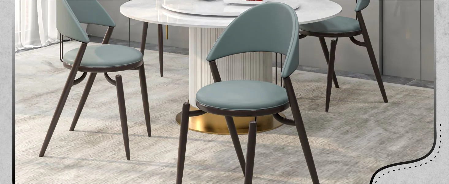 Venice Collection Modern Dining Chair In Black set of 2 in Grey