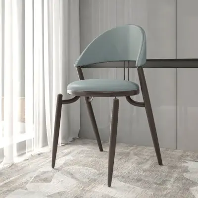 Venice Collection Modern Dining Chair In Black set of 2 in Grey