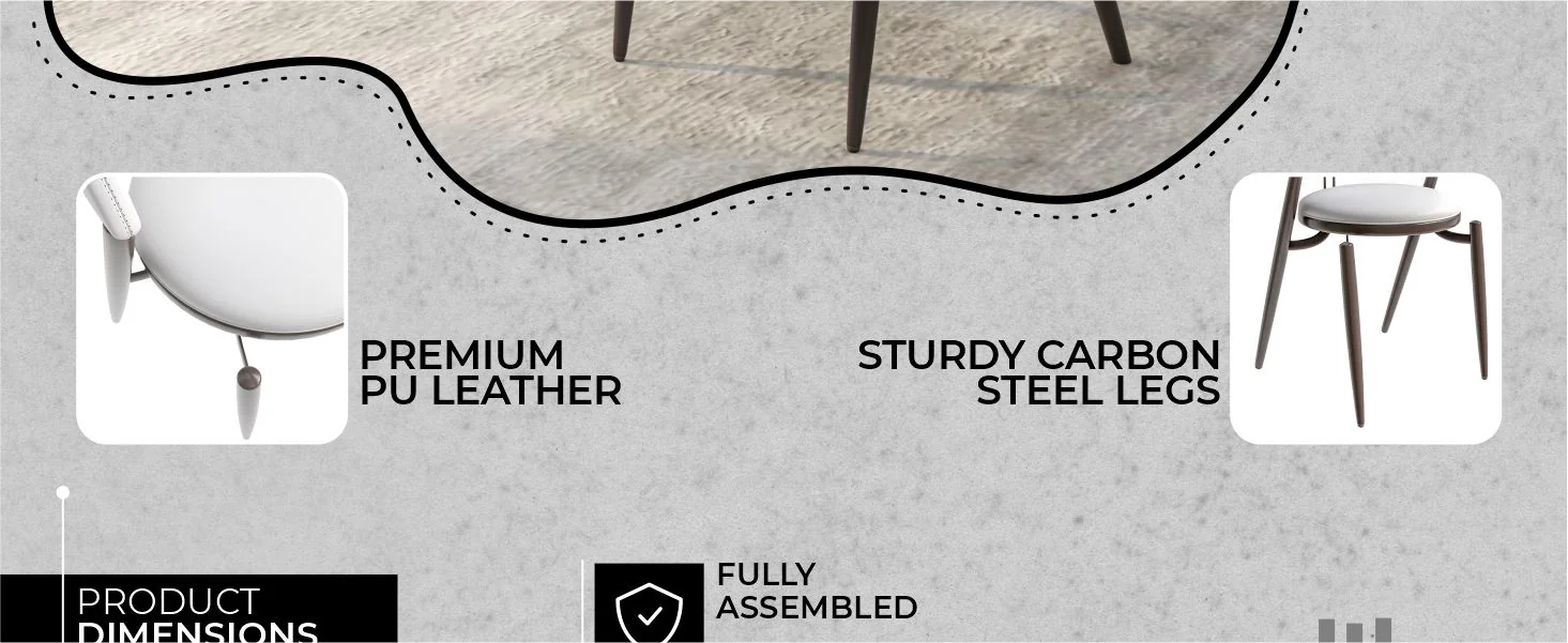 Venice Collection Modern Dining Chair In White