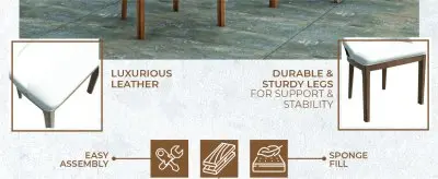 Verisma Collection Modern Wooden Dining Chair in Black Fabric with White Front