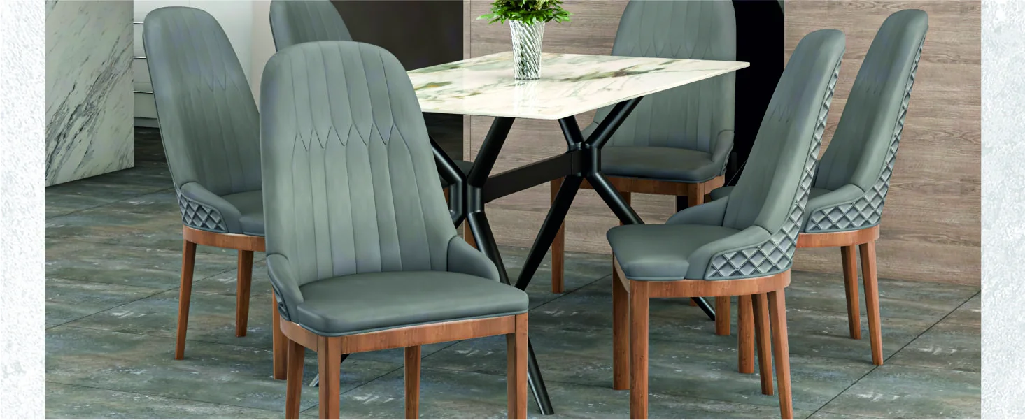 Verisma Collection Modern Wooden Dining Chair in Grey