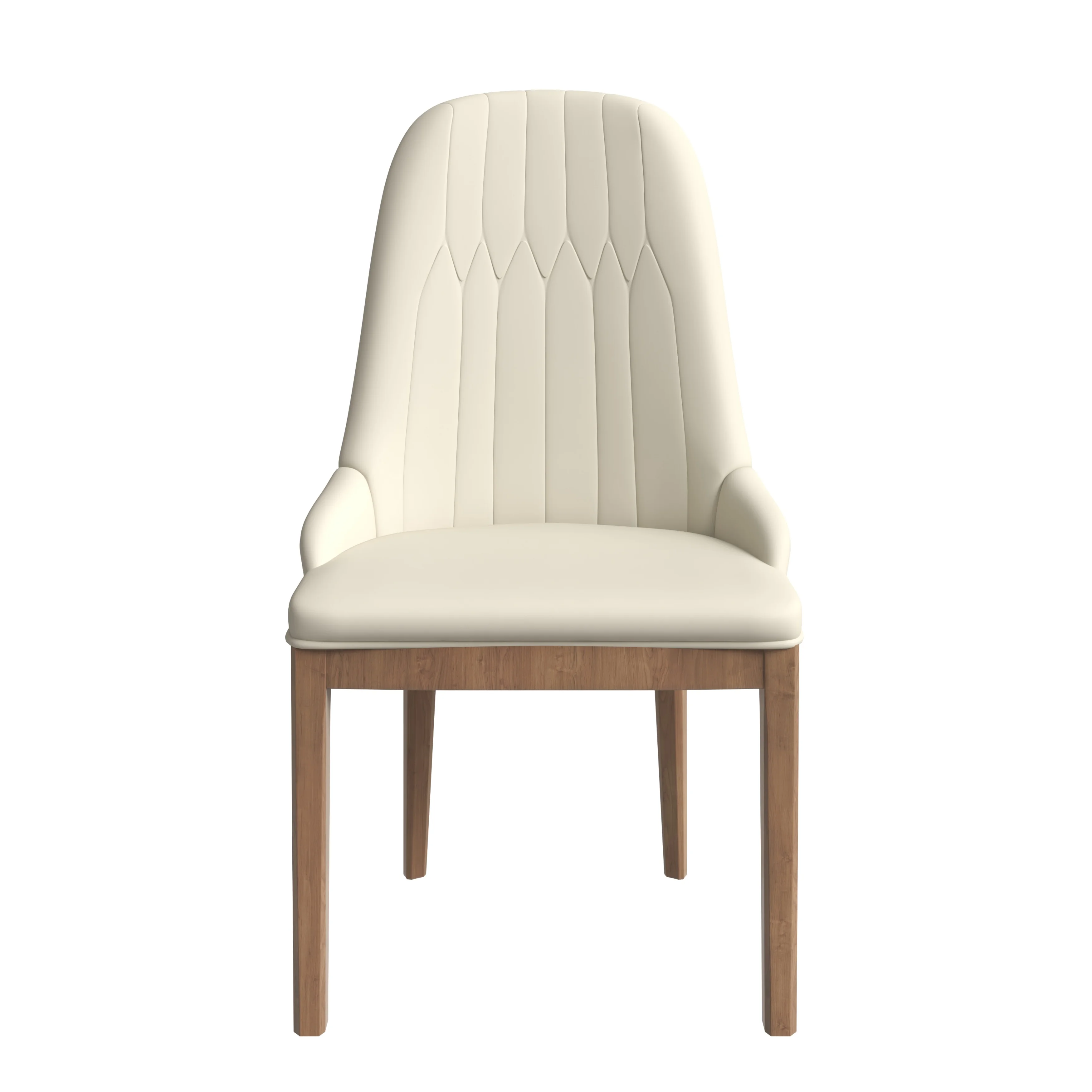 Verisma Collection Modern Wooden Dining Chair in Light Toupe