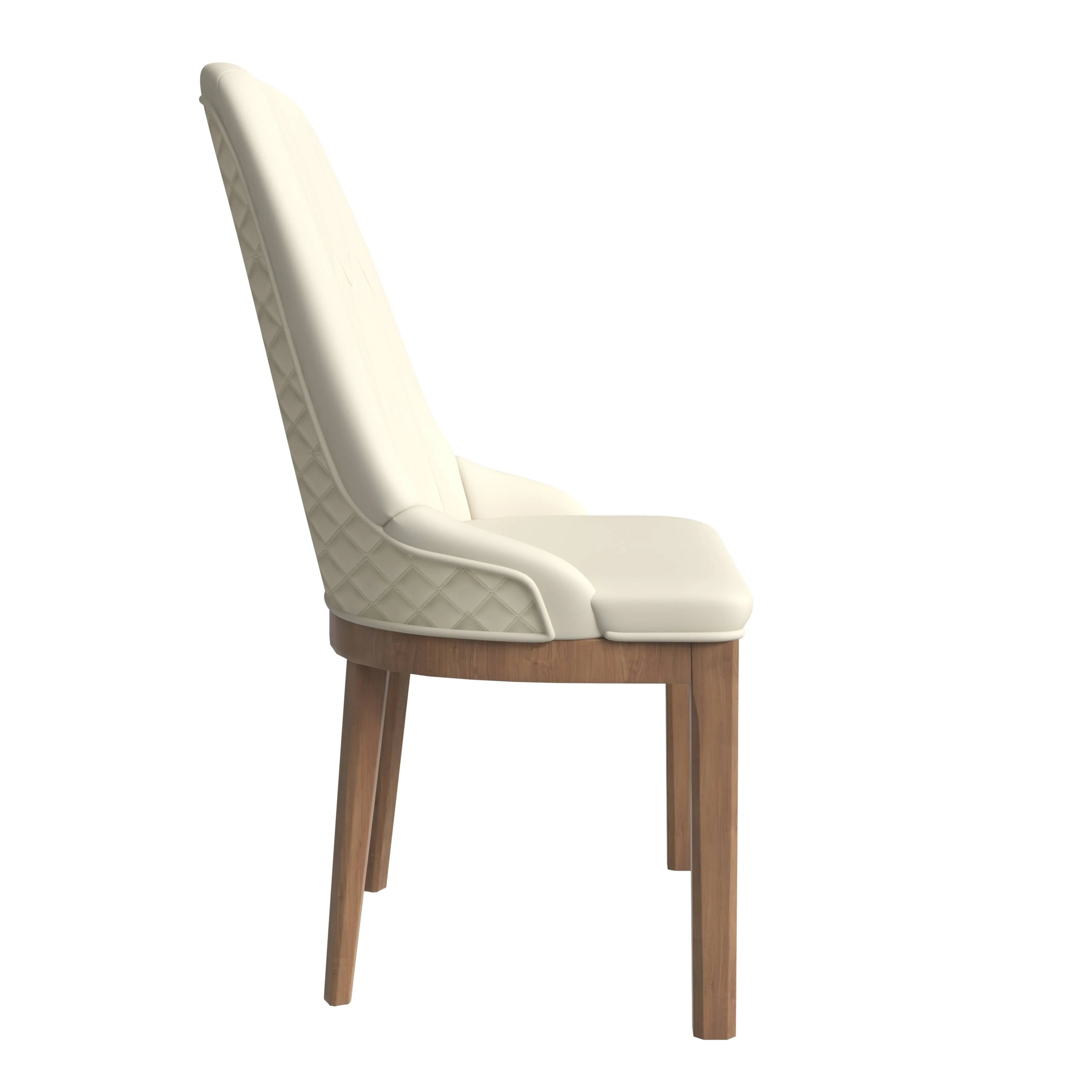Verisma Collection Modern Wooden Dining Chair in Light Toupe Set of 4