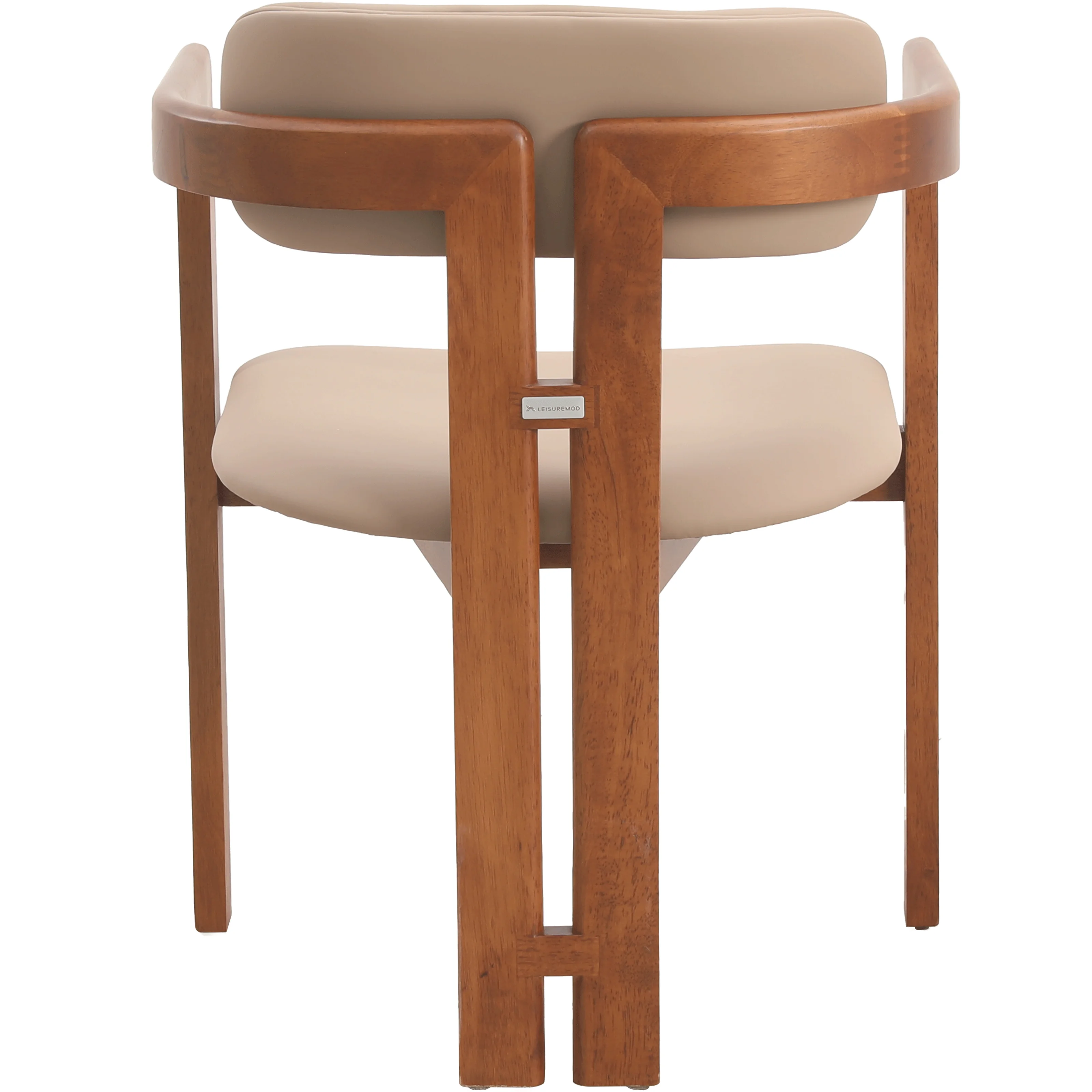 Velo Series Modern Dining Cha...rk Natural Wood with Taupe Seat Set of 4