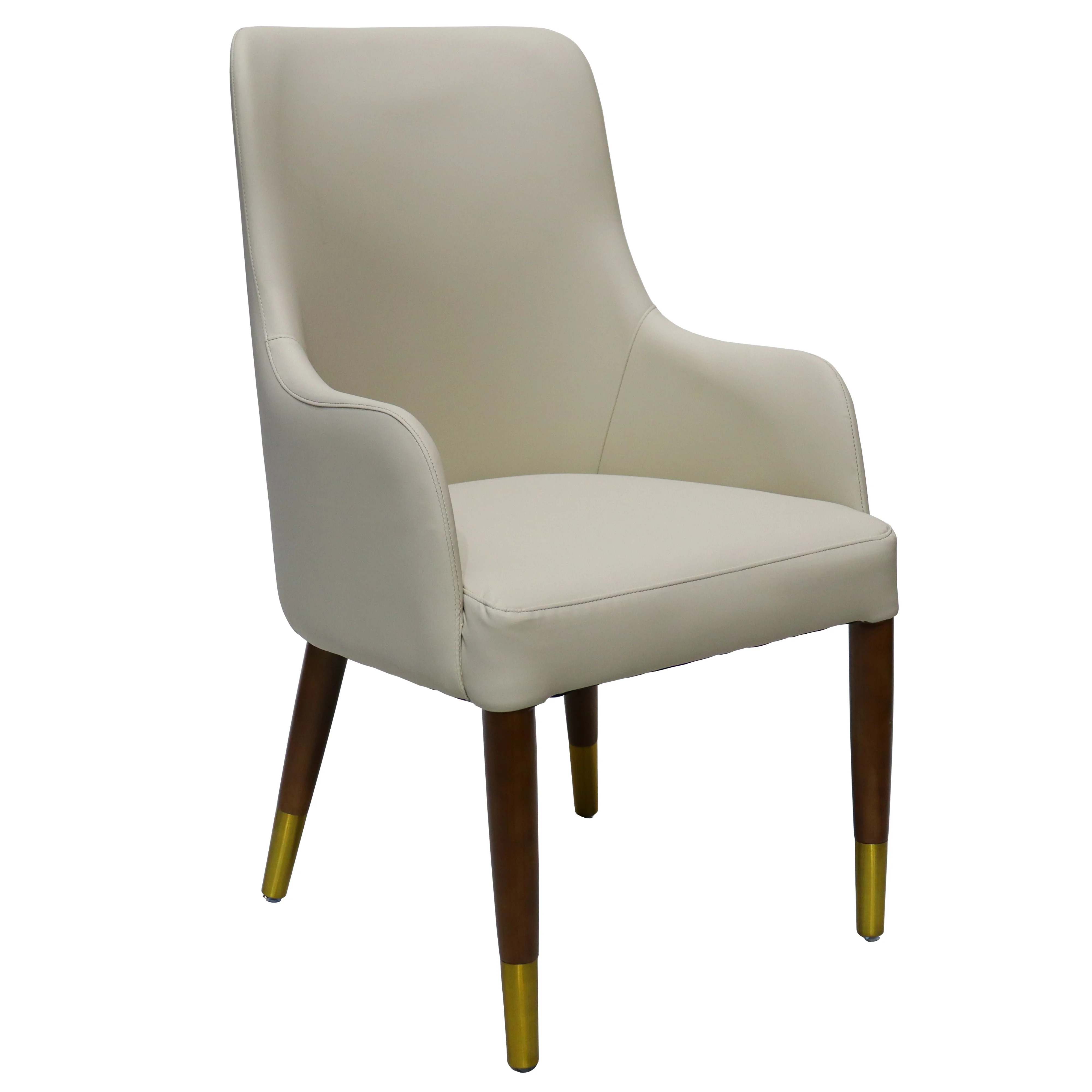 Viva Collection Modern Wooden Dining Arm Chair in Taupe