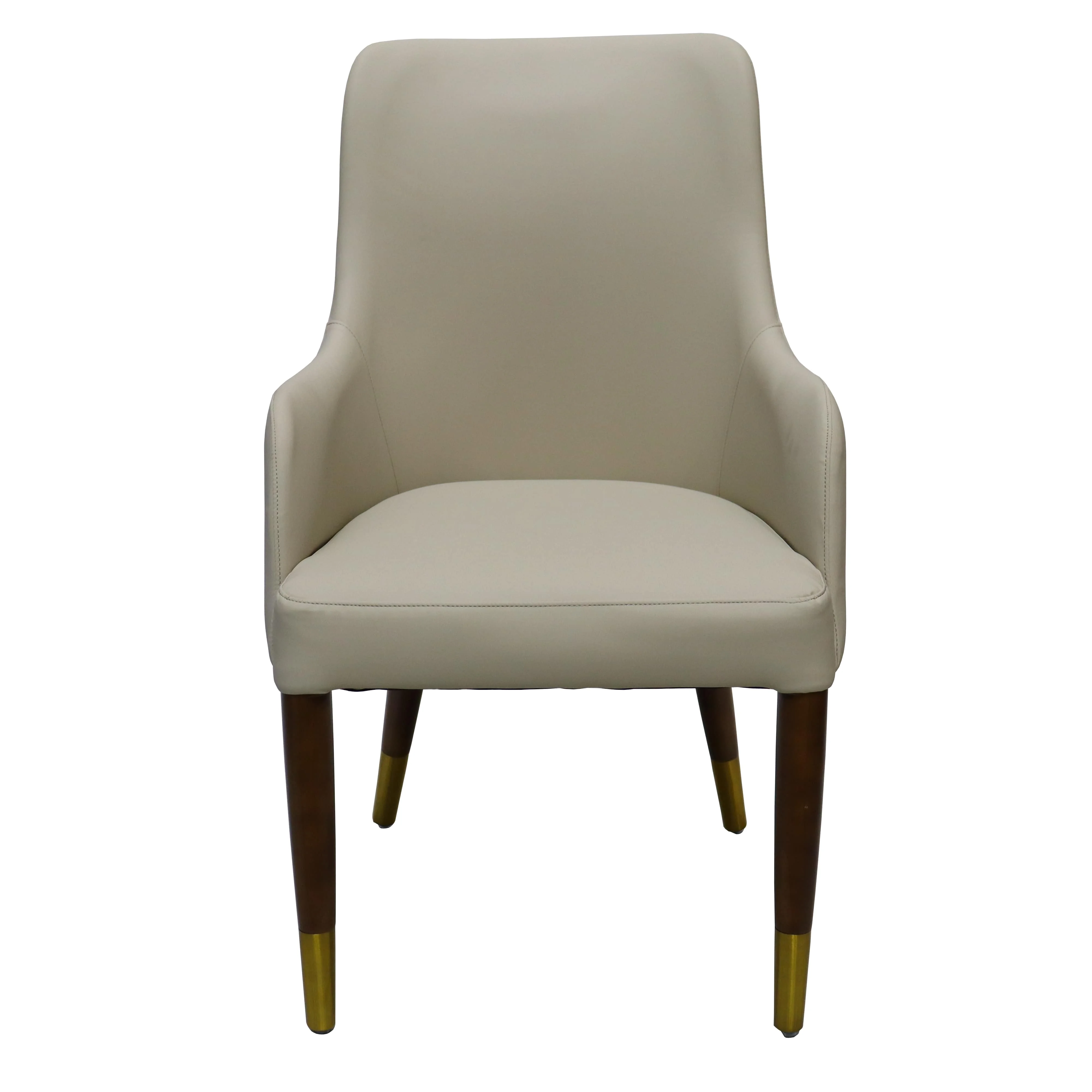 Viva Collection Modern Wooden Dining Arm Chair in Taupe - Set of 2