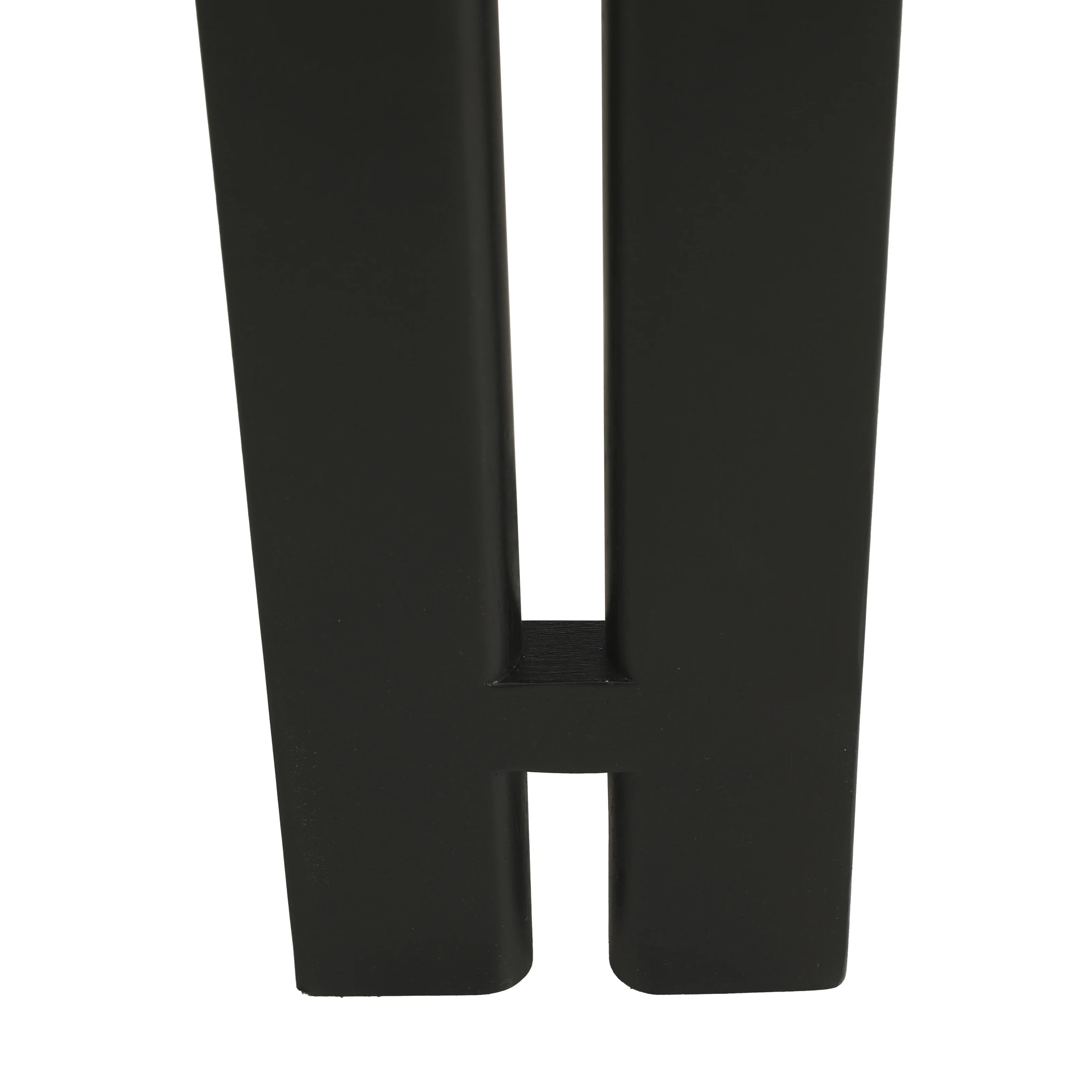 Velo Series Modern Dining Chair in Black Wood with Off White Seat