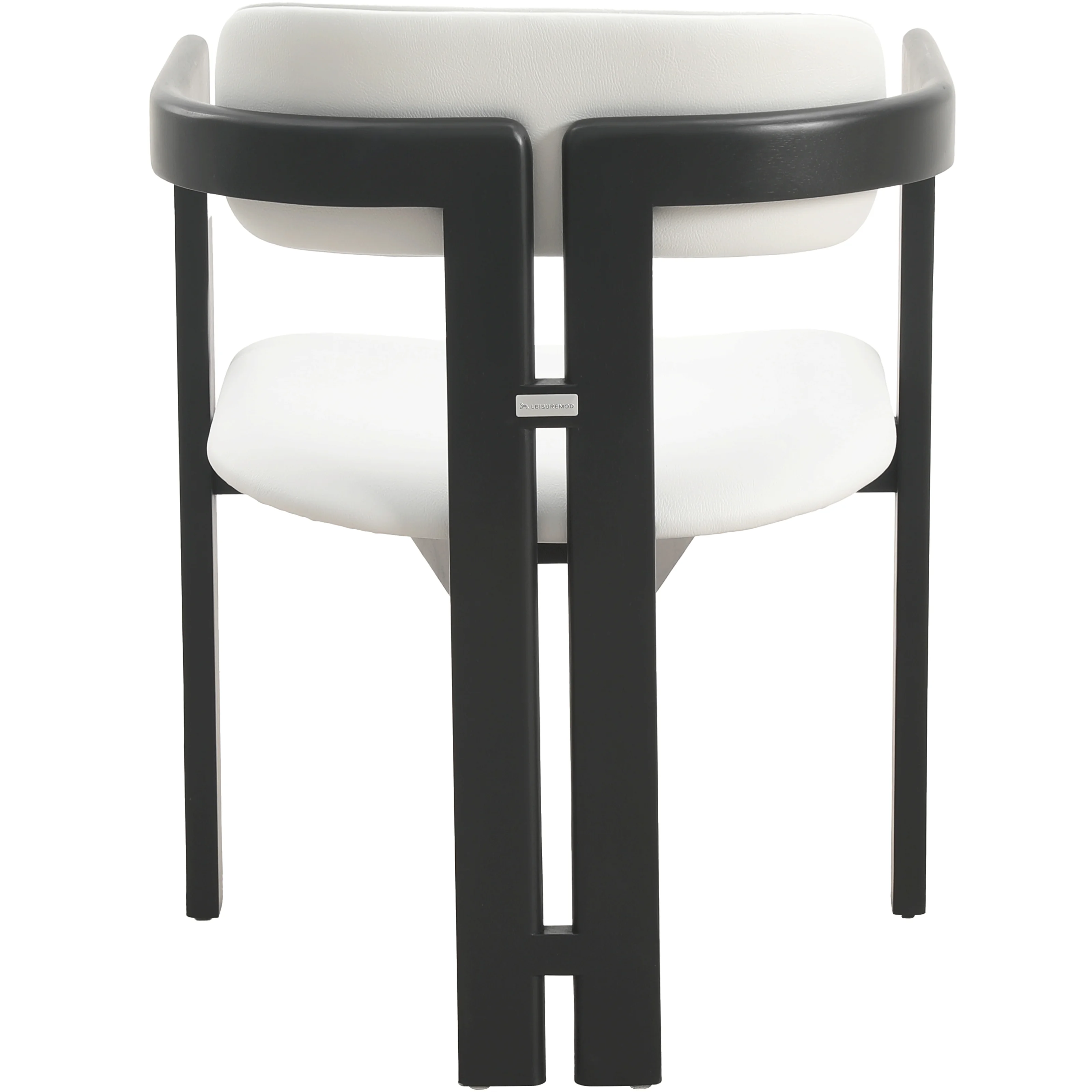 Velo Series Modern Dining Cha...Black Wood with Off White Seat Set of 4