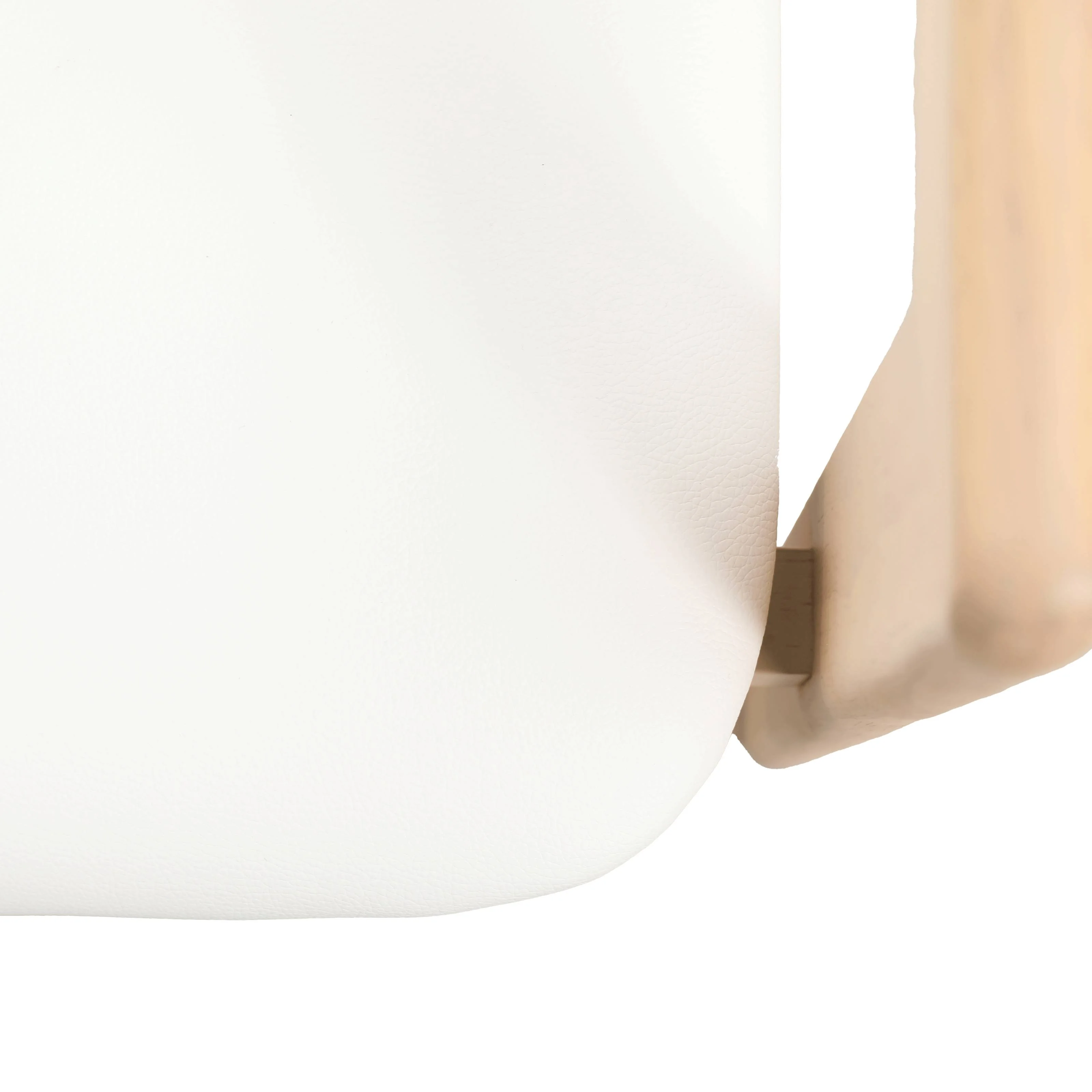 Velo Series Modern Dining Chair in Natrual Wood with White Seat