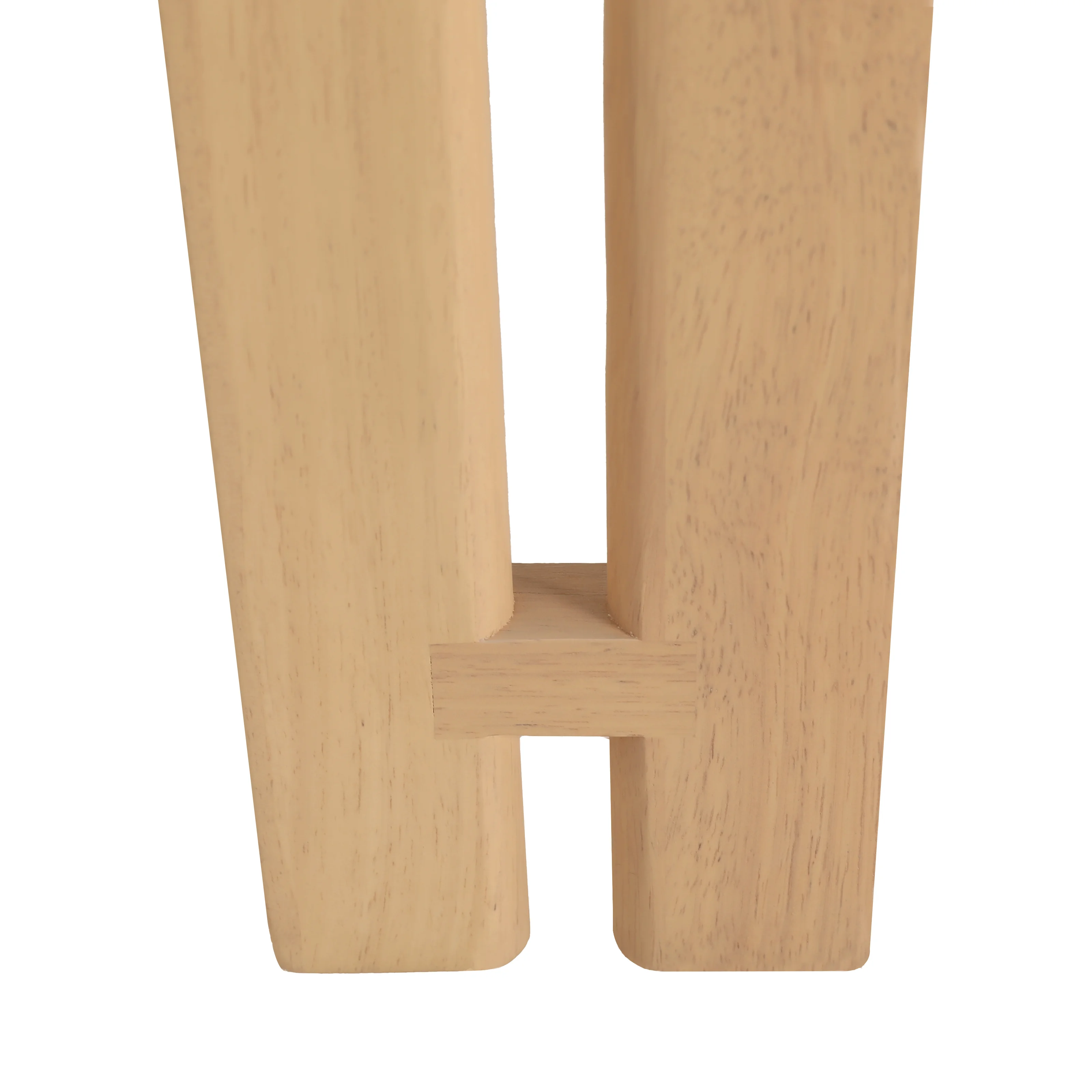 Velo Series Modern Dining Chair in Natrual Wood with White Seat