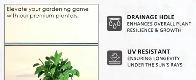 Verdura Series Cubic Poly Stone Planter in Dotted Blck 25.6 Cube