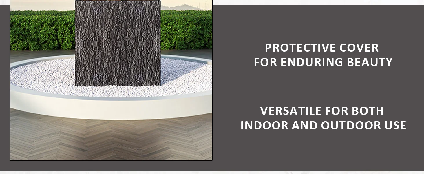 Verdura Series Cubic Poly Stone Planter in Dotted Blck 29.5 Cube