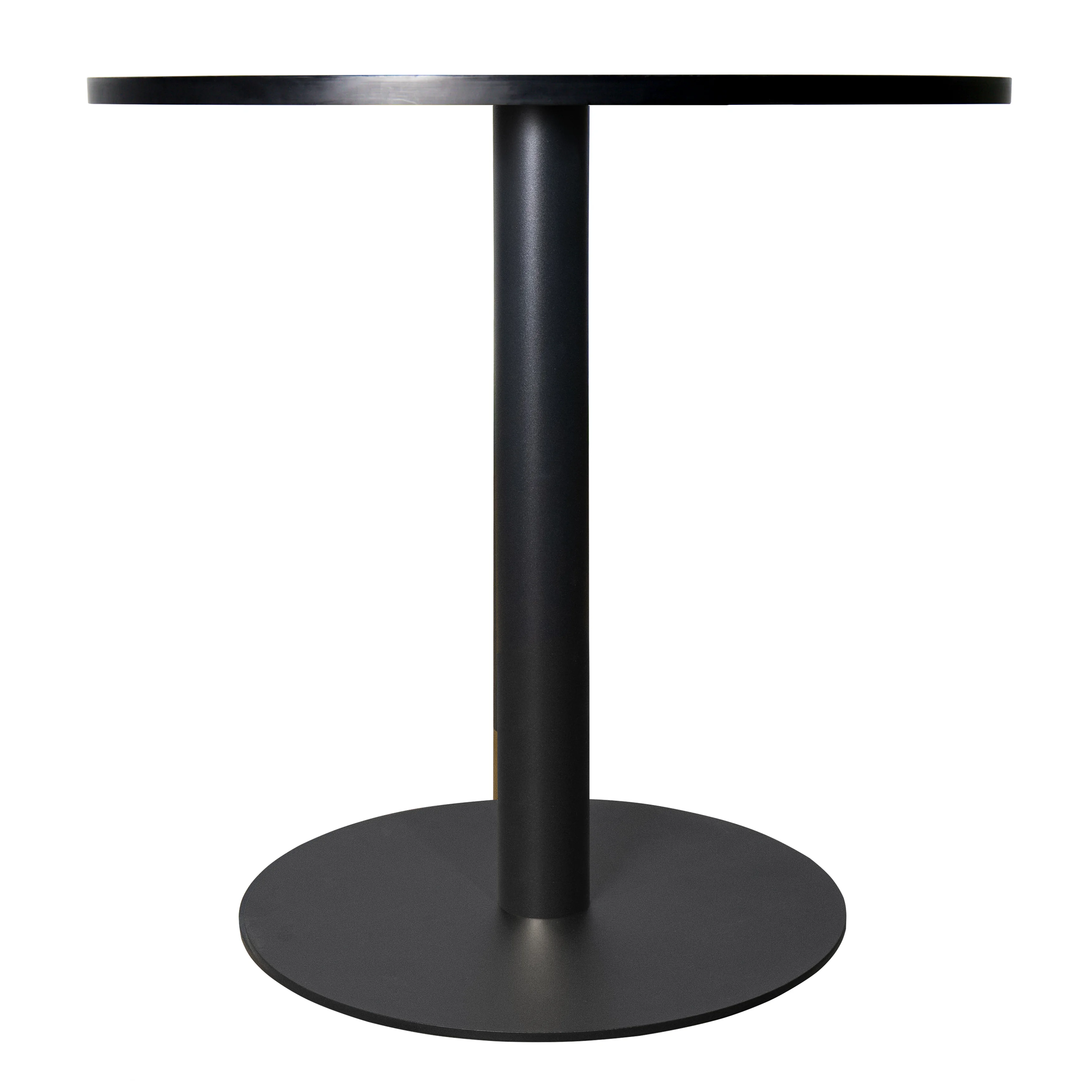 Vail Collection Dining Table Black Base With 27" Round Black MDF Top