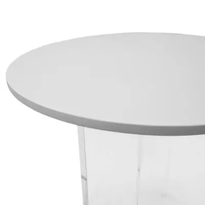 Valore Collection 20" Acrylic Side Table With White Top
