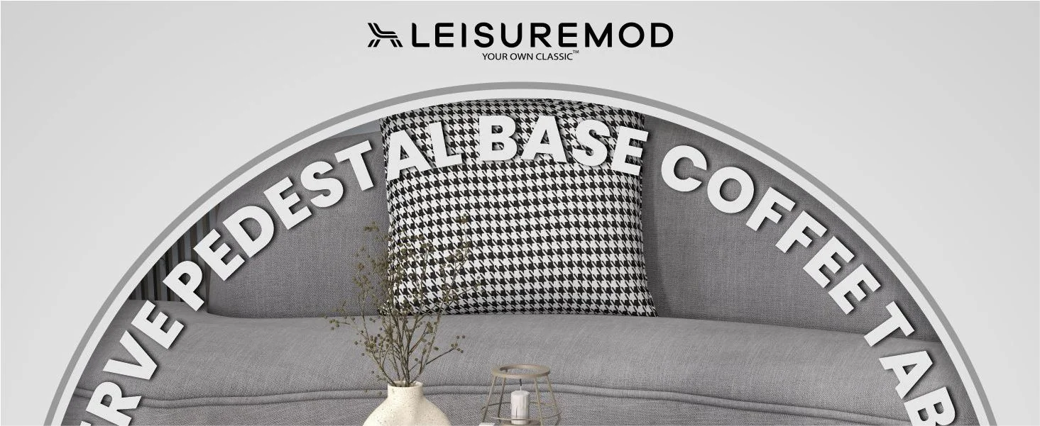 Verve Coffee Table Black base with 27" round Black Sintered Stone top