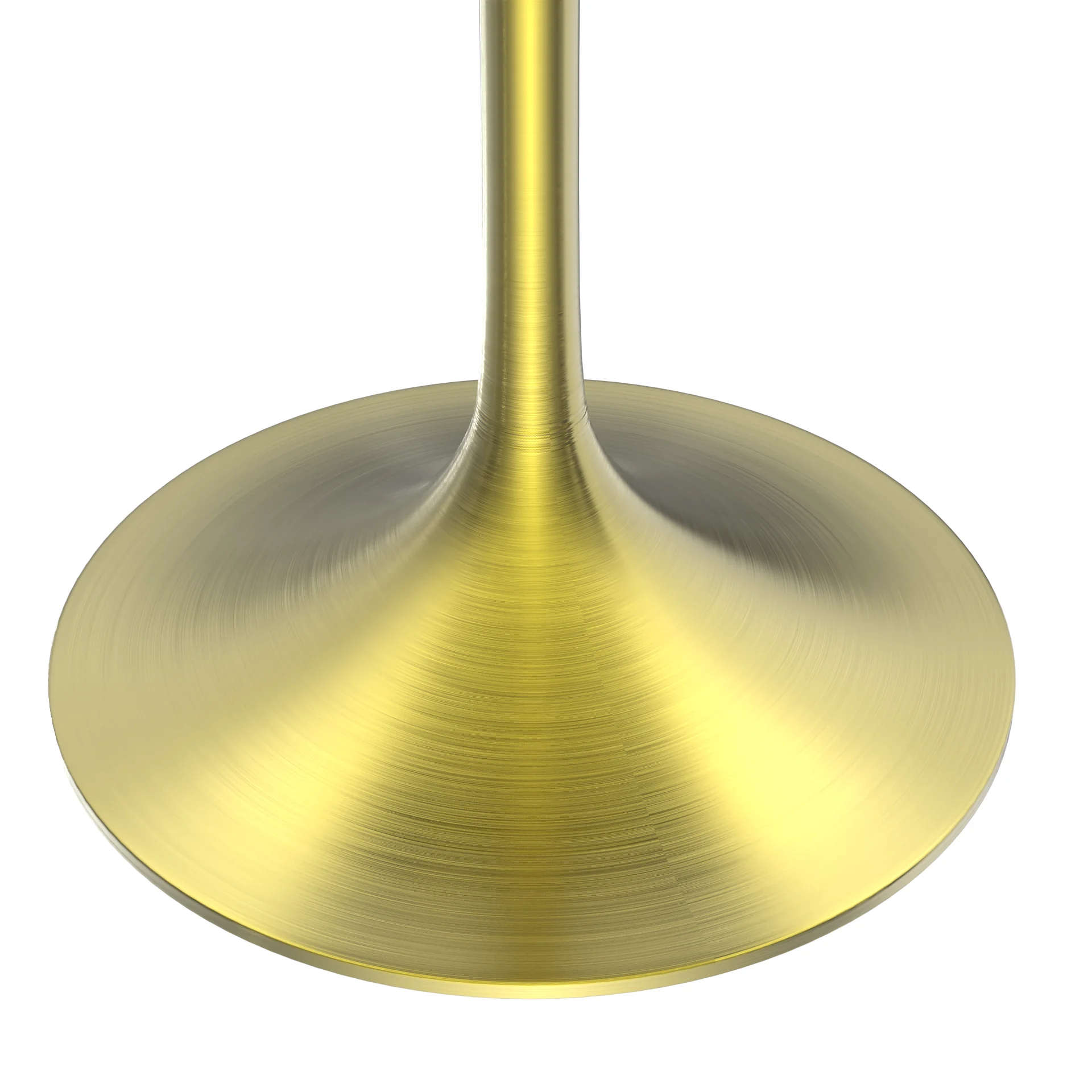 Verve Collection 27 Round Dining Table, Brushed Gold Base with Sintered Stone Grey Top