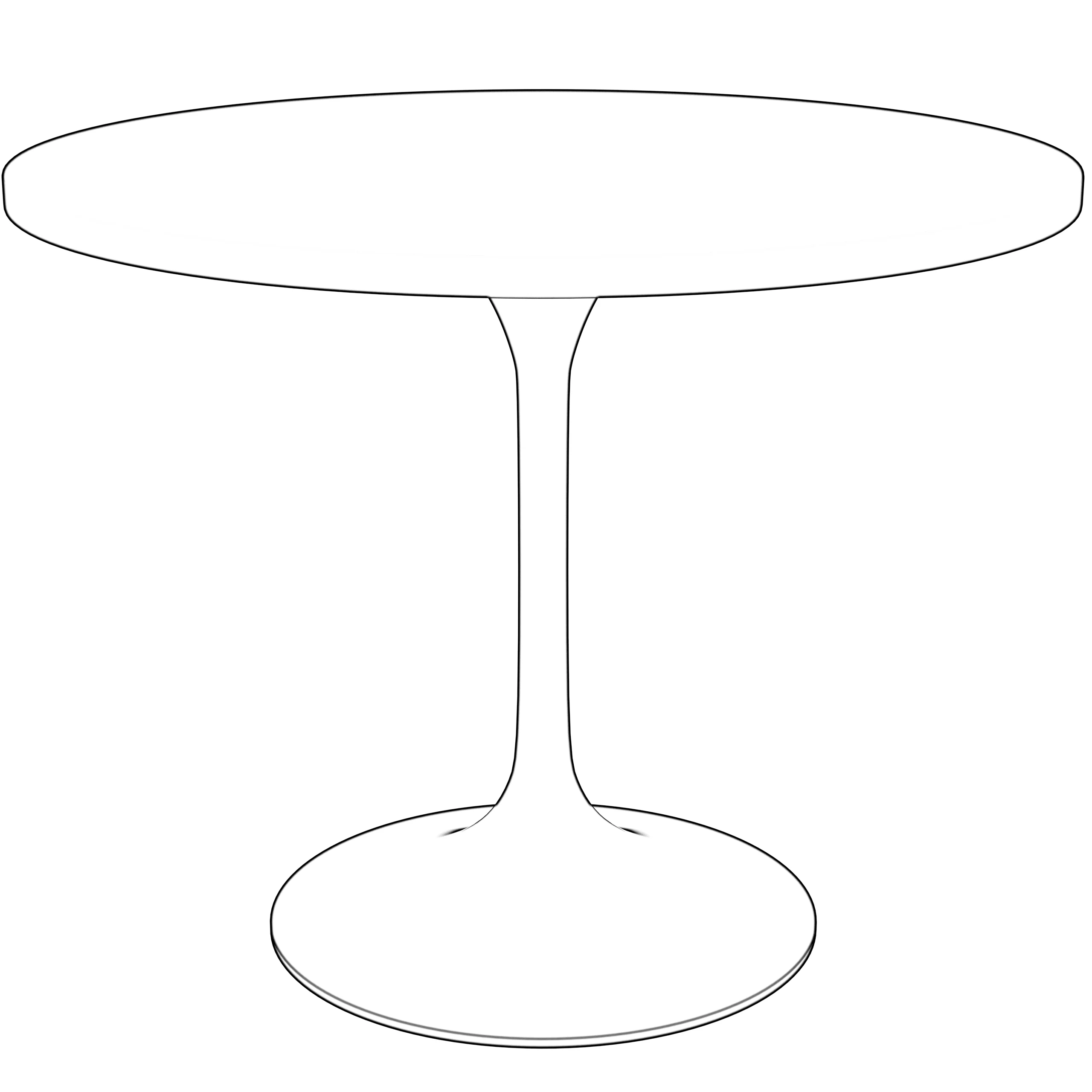 Verve Collection 36" Round Dining Table, Brushed Gold Base with Black MDF Top