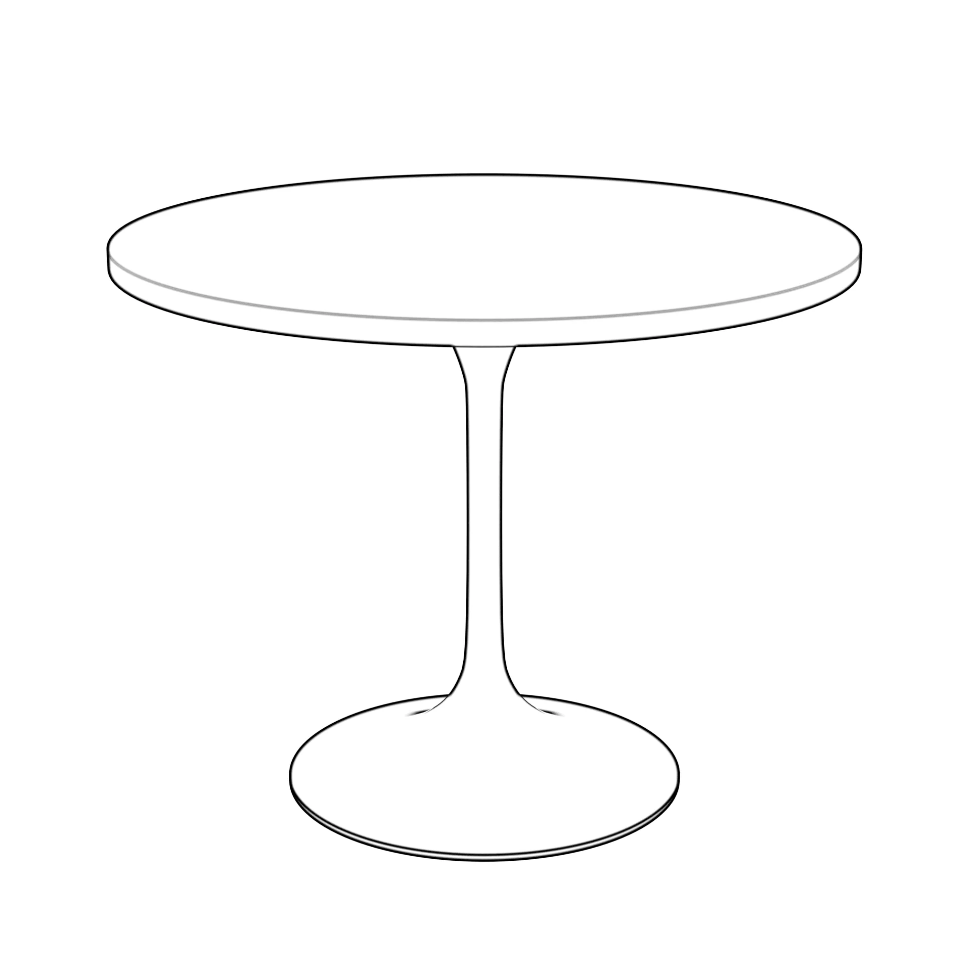 Verve Collection 36 Round Dining Table, Brushed Gold Base with Sintered Stone Black Top