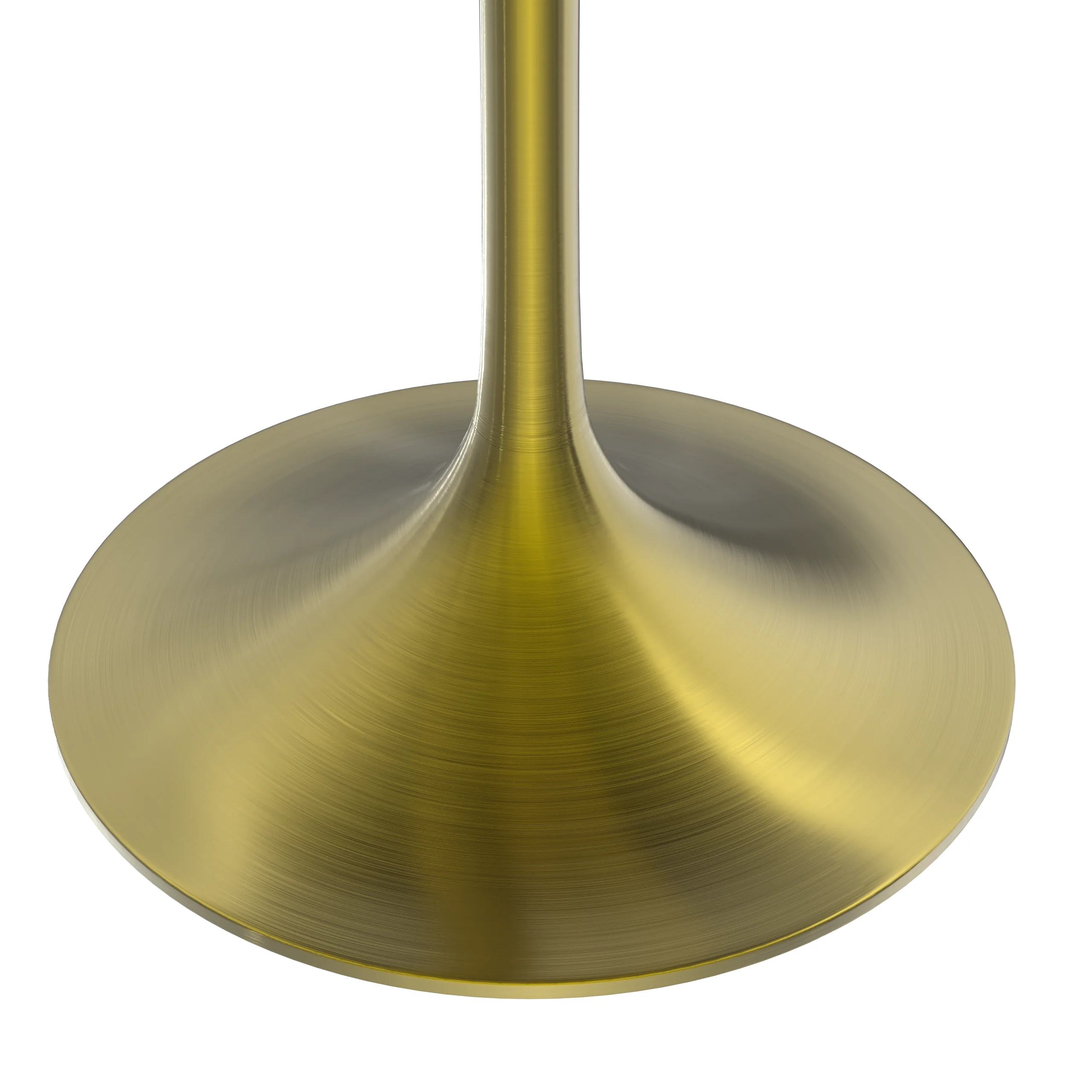 Verve Collection 36" Round Dining Table, Brushed Gold Base with Dark Maple MDF Top