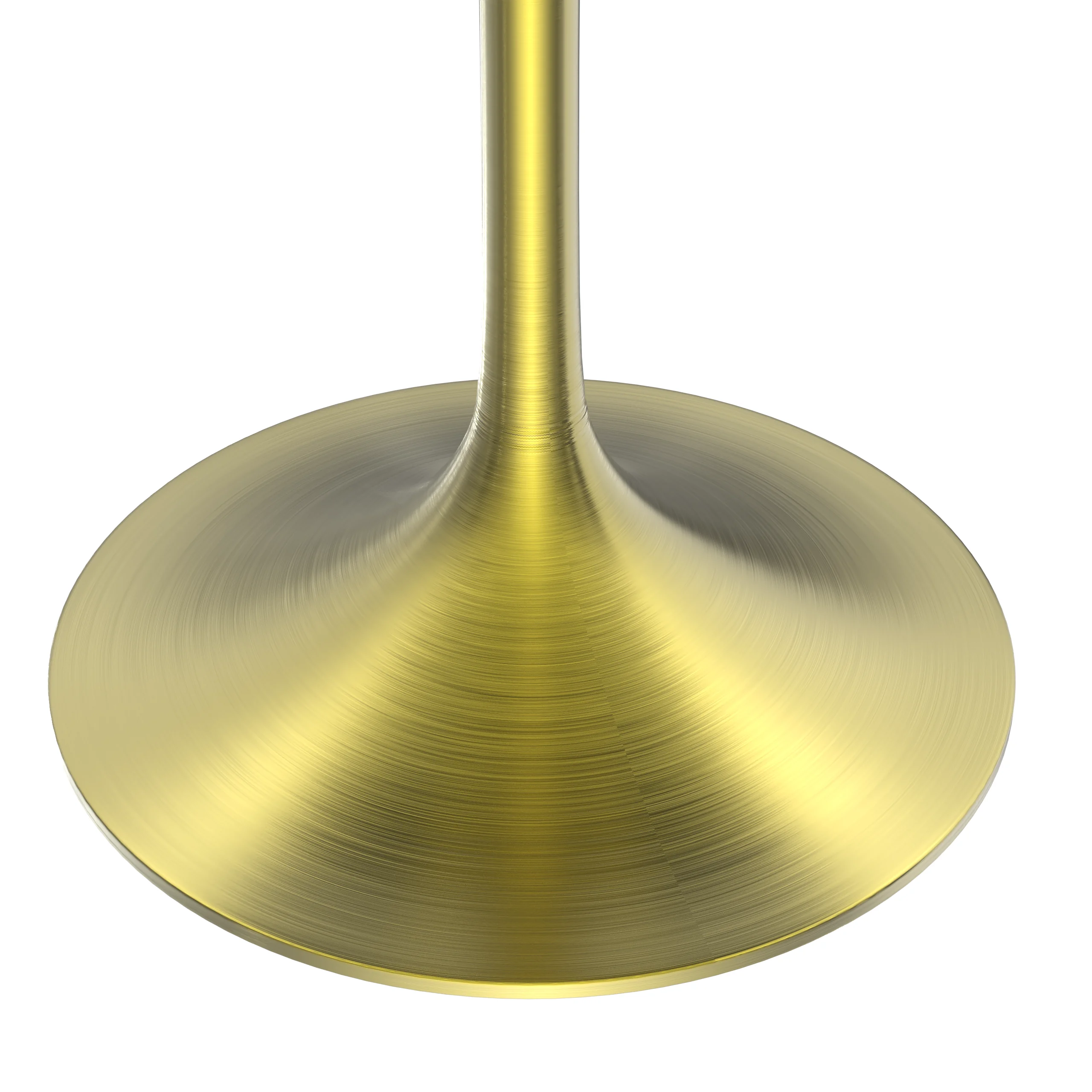 Verve Collection 36 Round Dining Table, Brushed Gold Base with Sintered Stone Grey Top