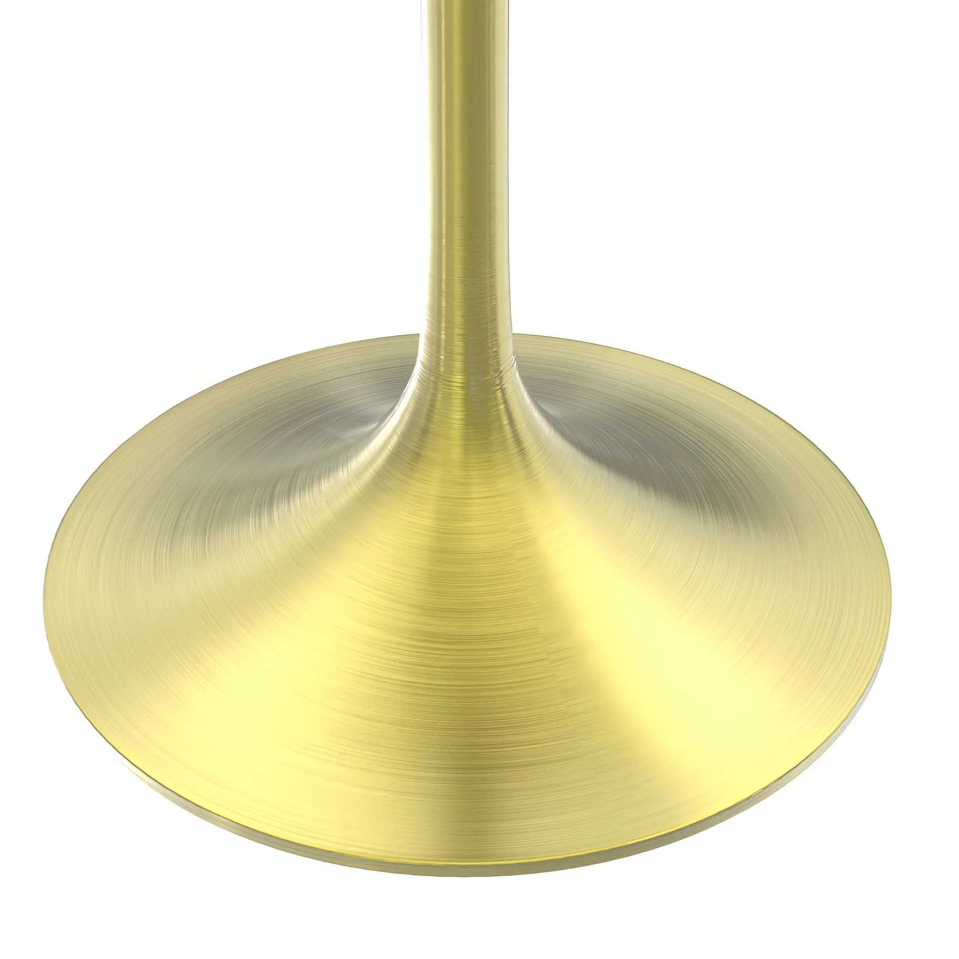 Verve Collection 27" Square Dining Table, Brushed Gold Base with Laminated White Marbleized Top