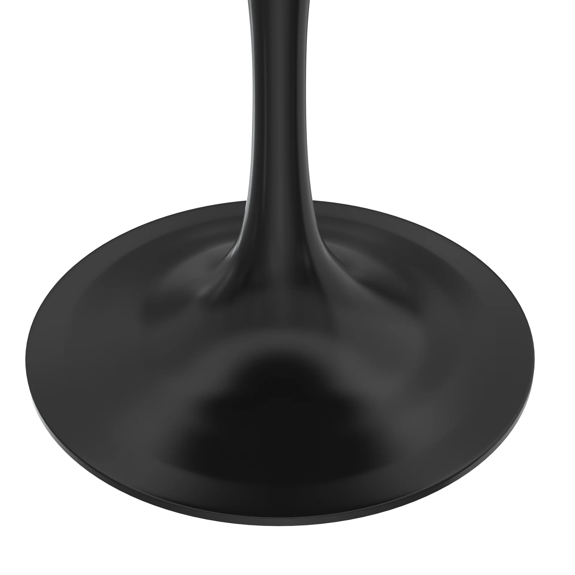 Verve Collection 27 Round Dining Table, Black Base with Black MDF Top