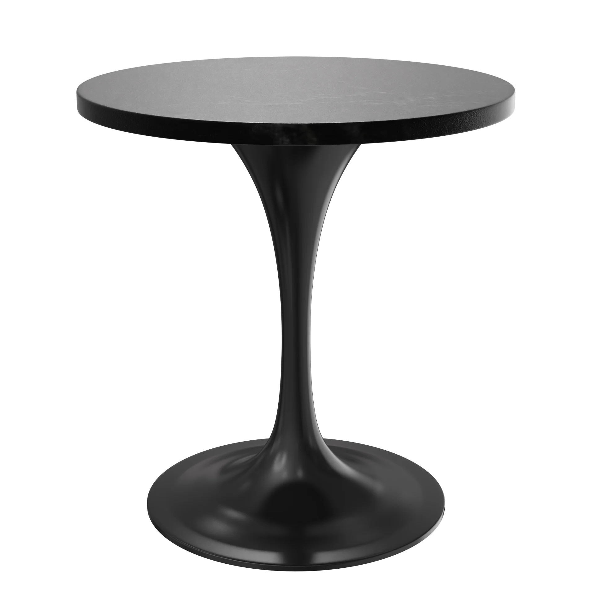 Verve Collection 27 Round Dining Table, Black Base with Black MDF Top