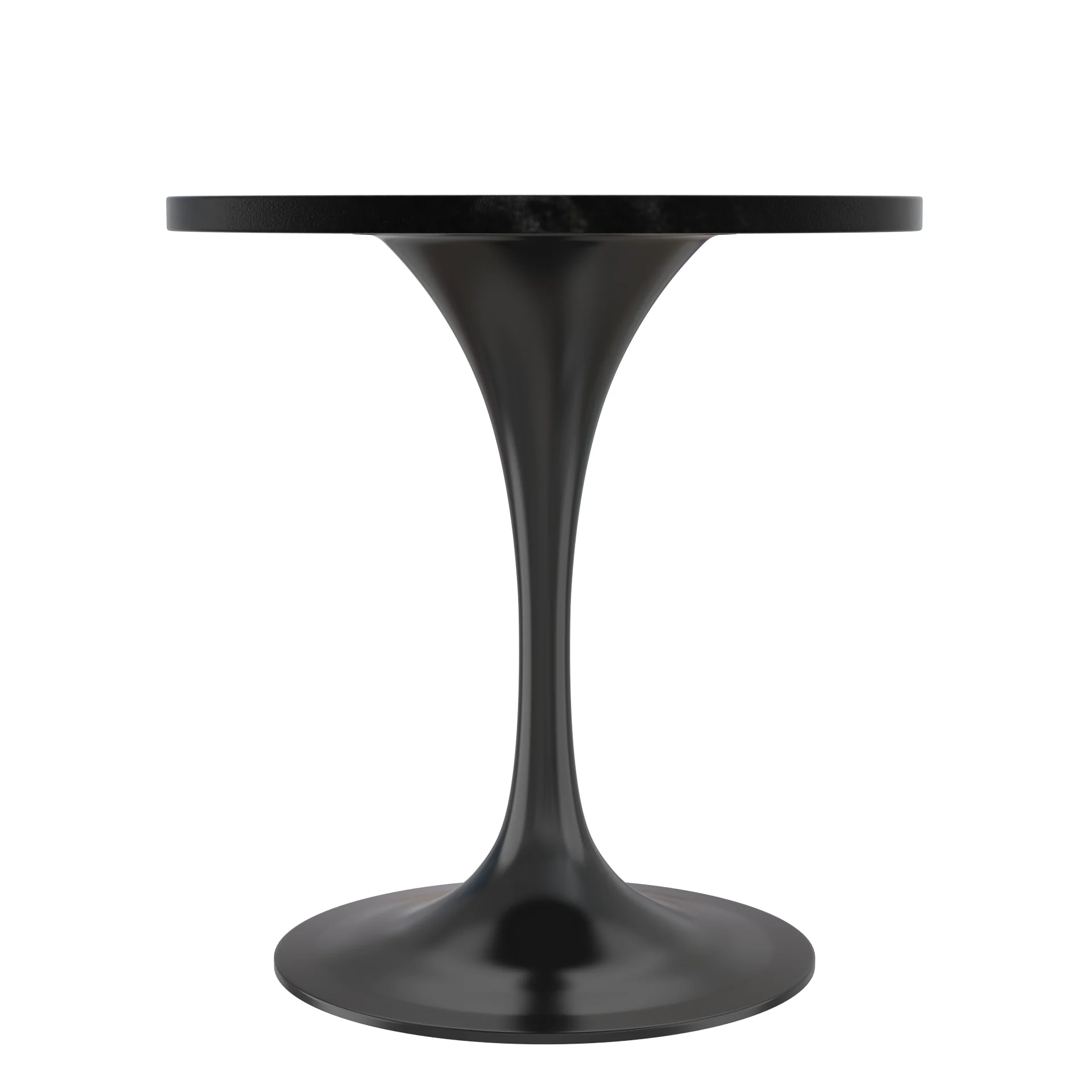 Verve Collection 27 Round Dining Table, Black Base with Black MDF Top