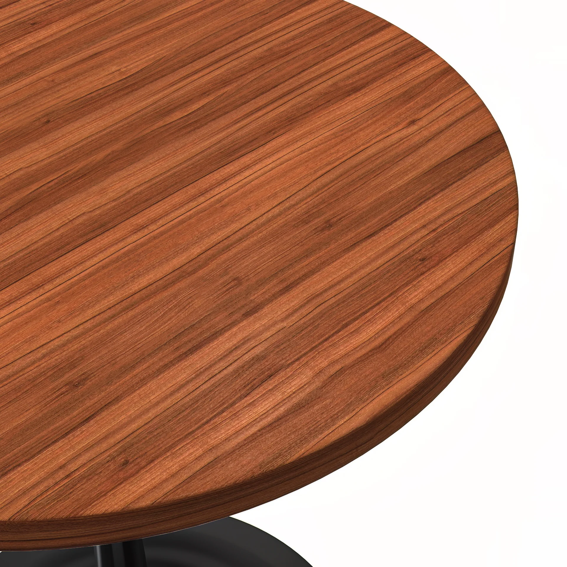 Verve Collection 27 Round Dining Table, Black Base with Cognac Brown MDF Top