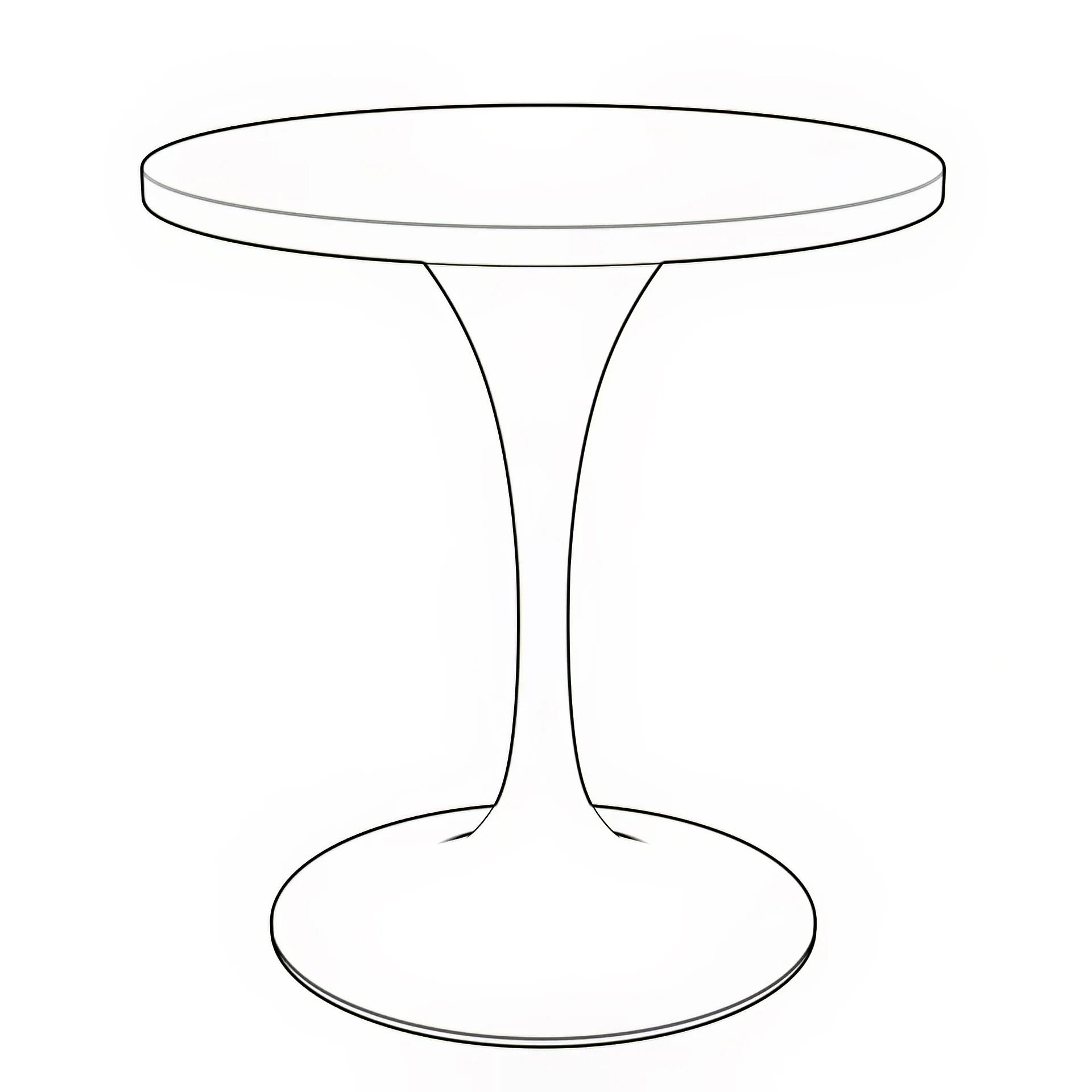 Verve Collection 27 Round Dining Table, Black Base with Cognac Brown MDF Top